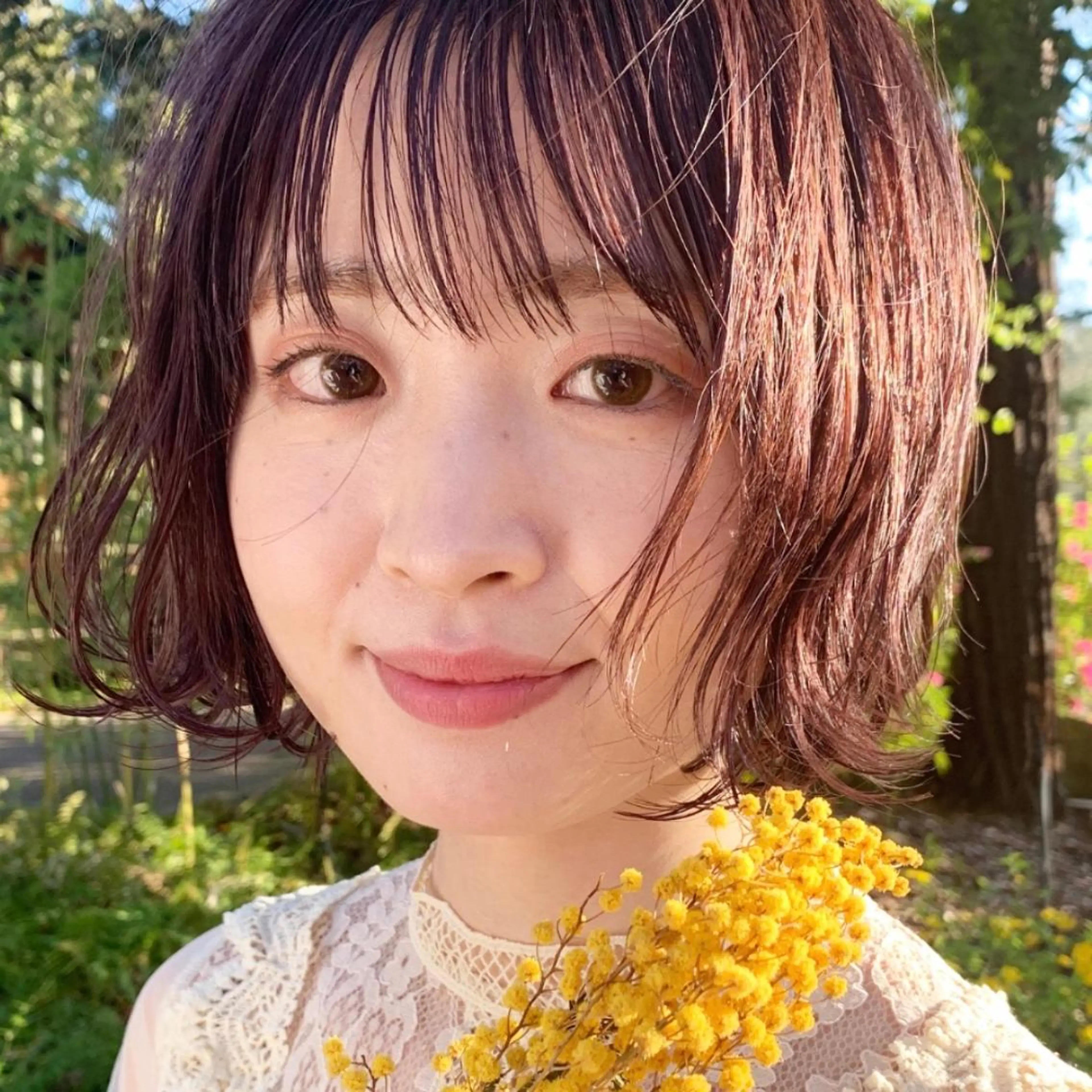 ショート カラー ブラウンカラー ピンクカラー ピンクブラウン 韓国ヘア /男女☘️ 細江 美紅のヘアスタイル