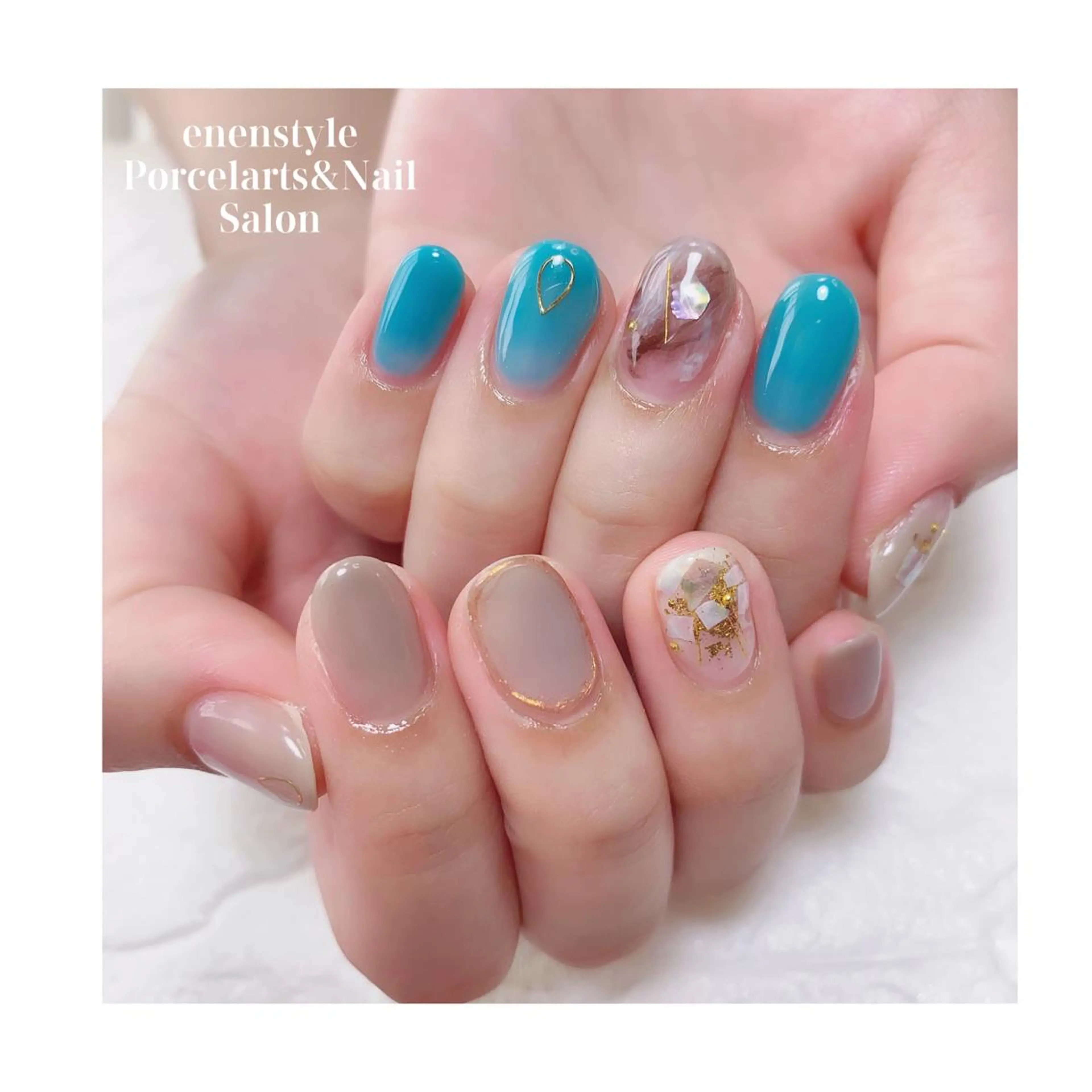 ミディアム ネイル ジェルネイル ニュアンスネイル オフィスネイル ワンカラーネイル パラジェル ハンドネイル 👑enen style👑のネイルデザイン