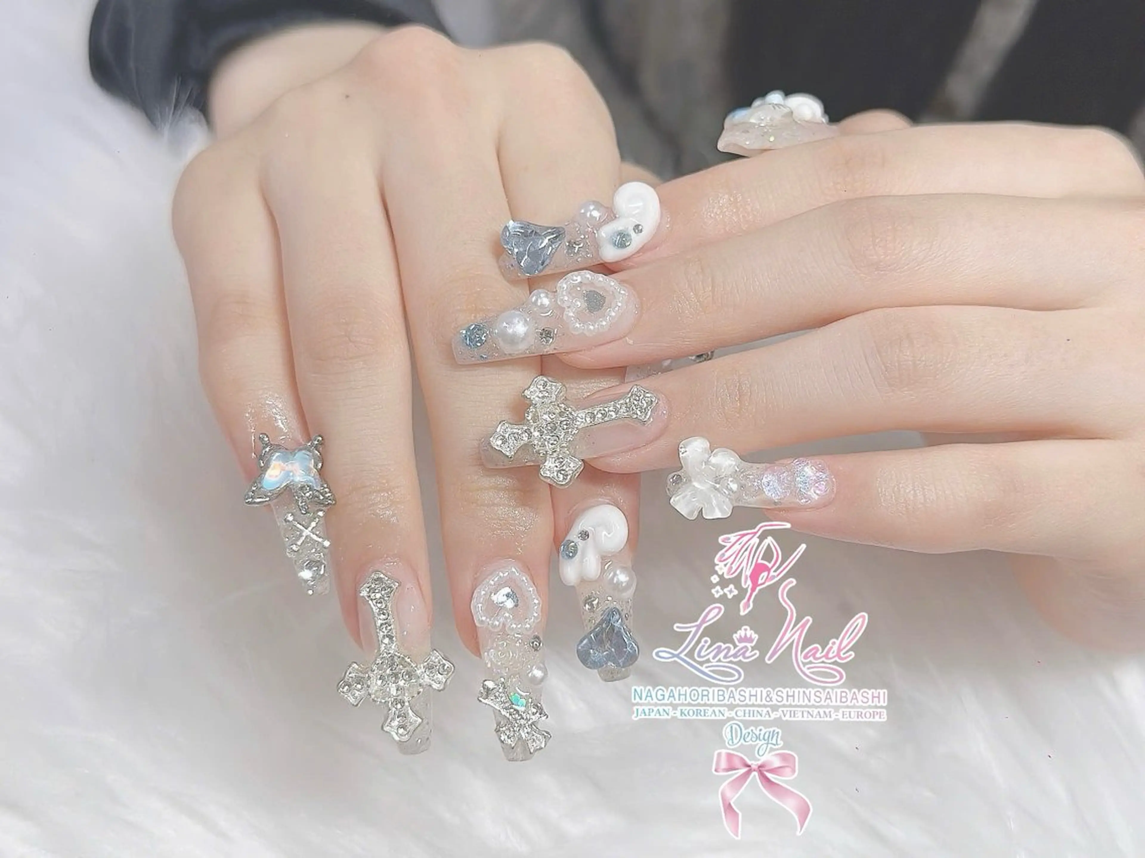 ネイル チークネイル 桜ネイル フラッシュネイル フットネイル ジェルネイル ハンドネイル リナネイル アメ村心斎橋店のネイルデザイン