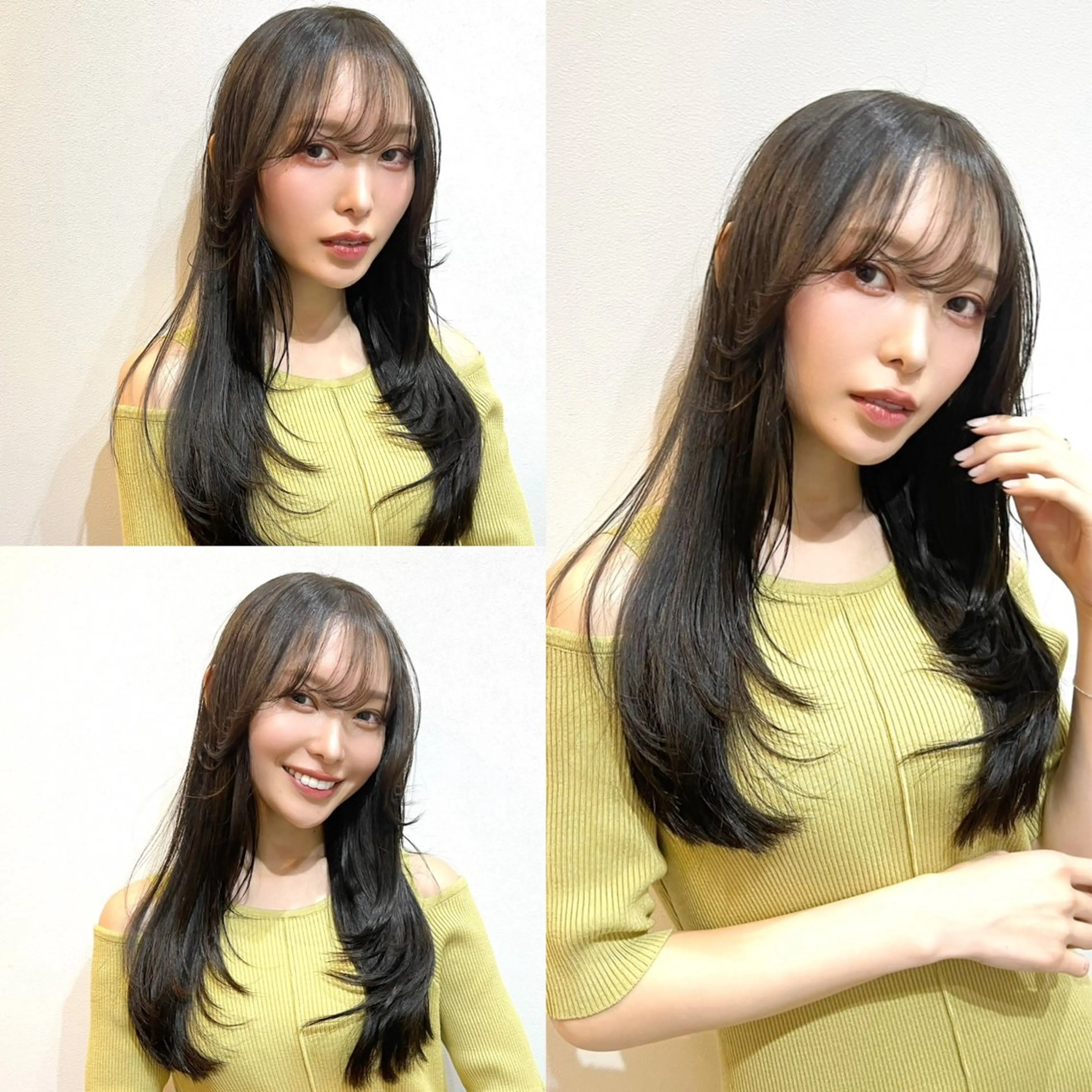 セミロング カラー ヘアアレンジ レイヤーカット 顔まわり職人🇰🇷 韓国ヘア/KAITOのヘアスタイル