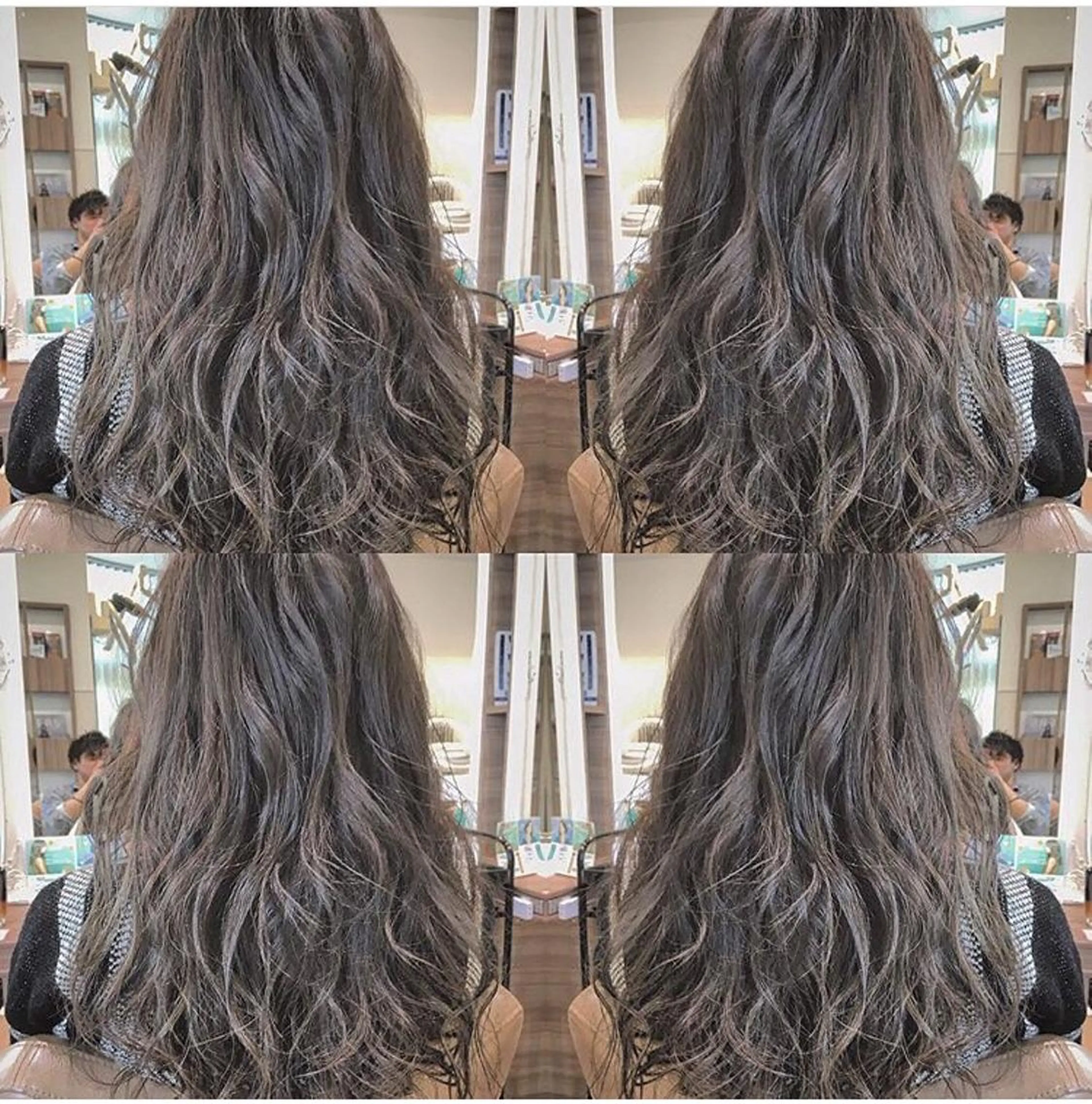 ロング カラー ヘアアレンジ 白髪ぼかしハイライト 茗荷谷駅徒歩2分のヘアスタイル