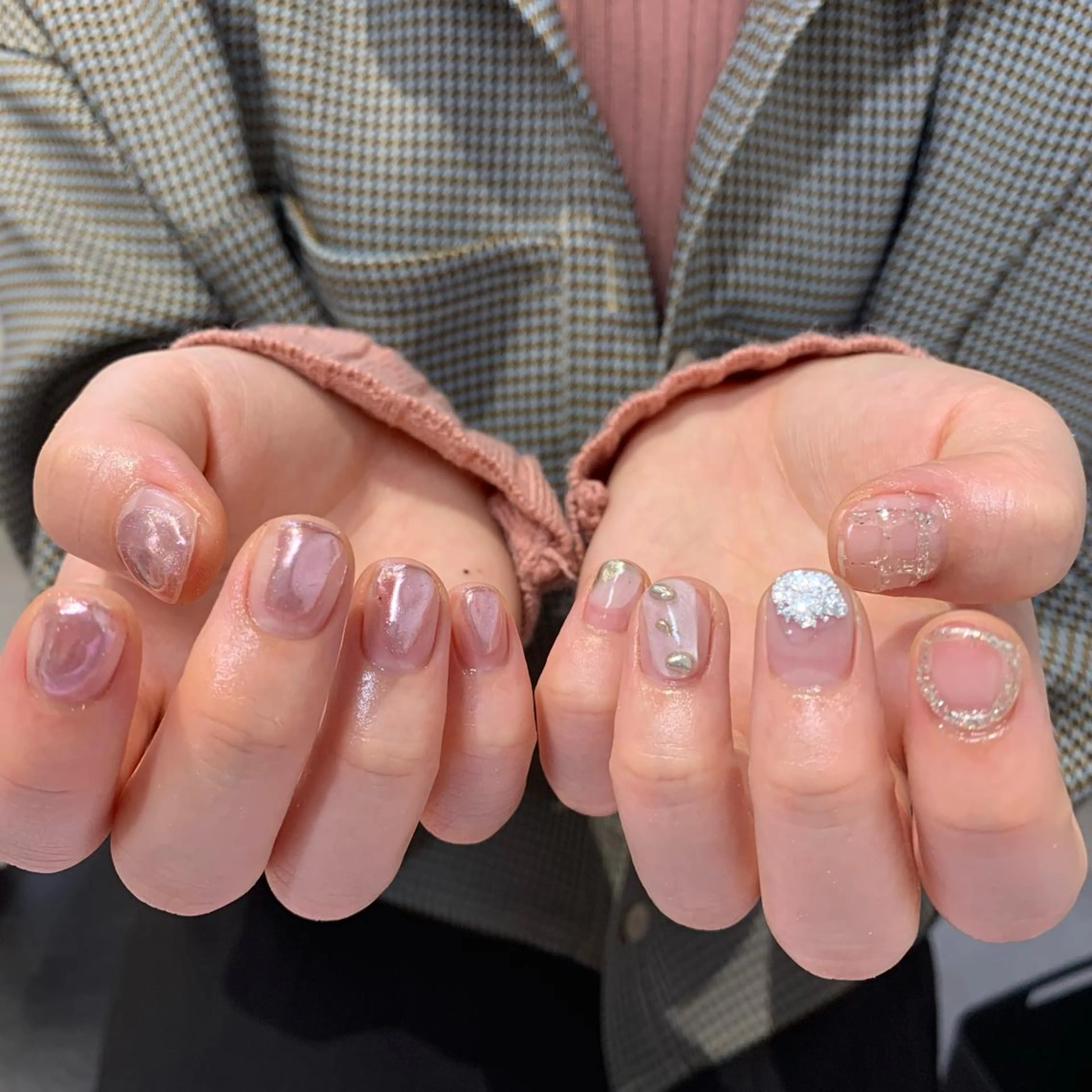 ネイル クリアネイル ぷっくりネイル マキノ ユイのネイルデザイン