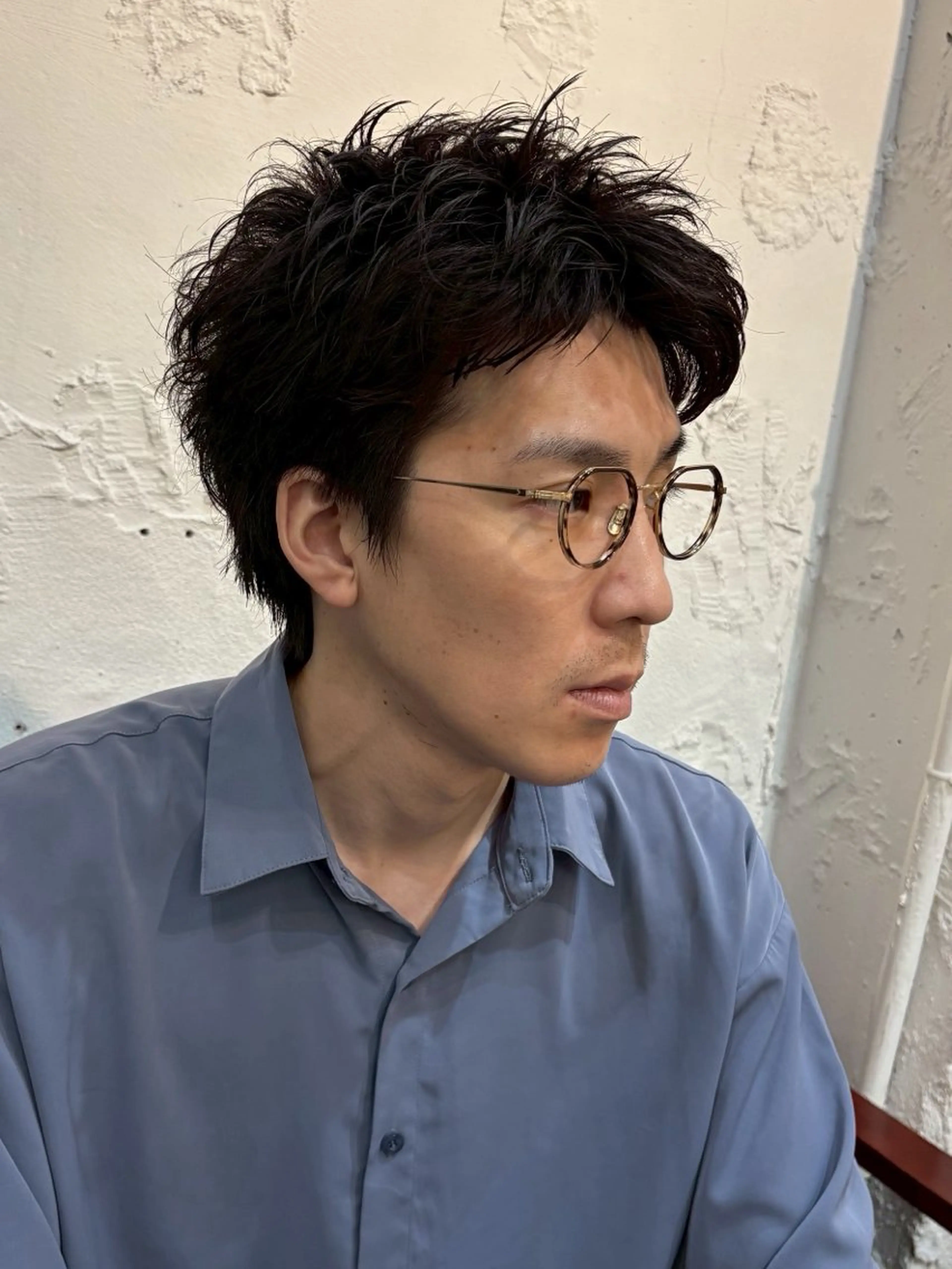 ミディアム 下野 健太のヘアスタイル