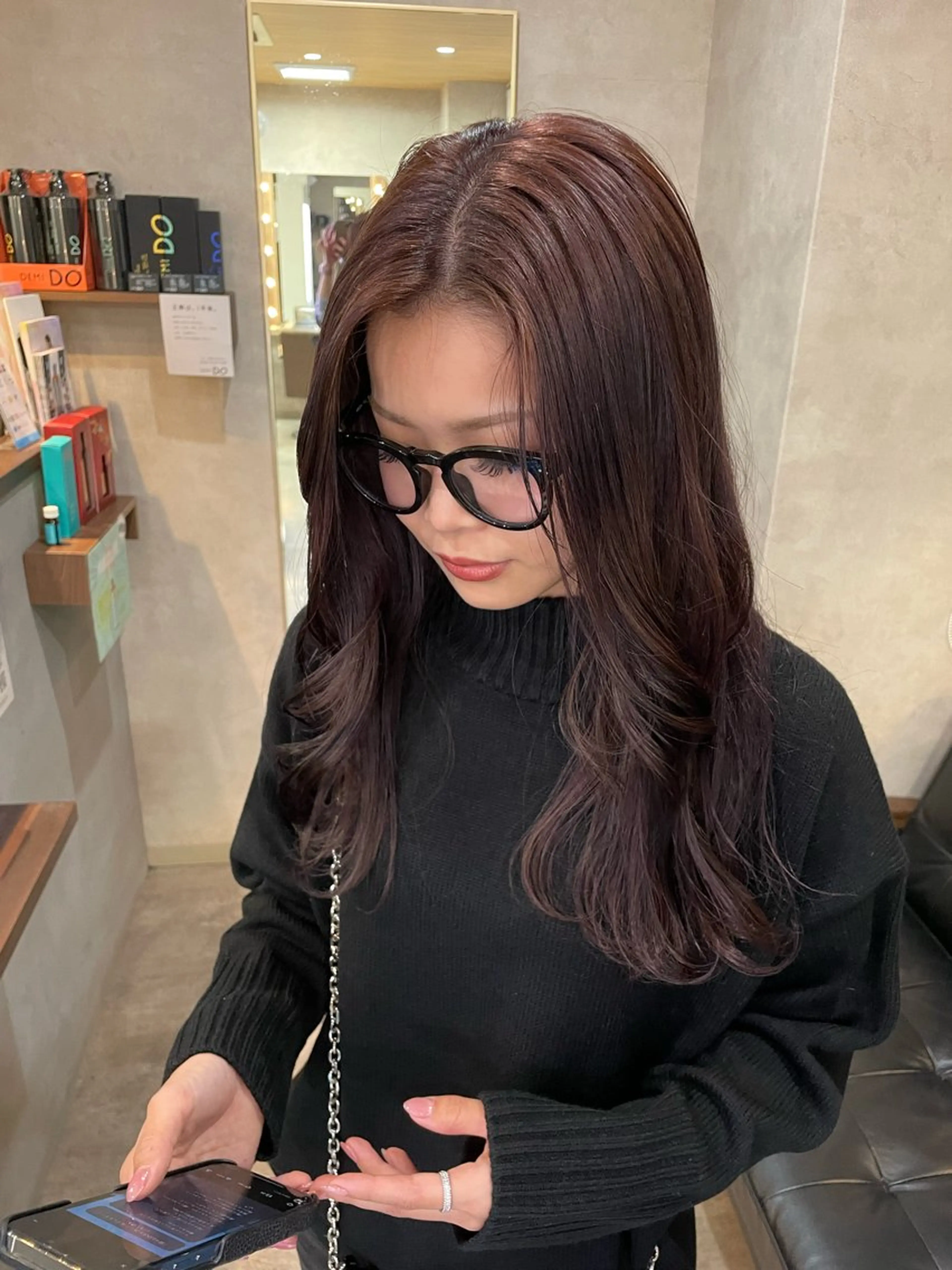 ロング ラベンダーベージュ カット ヘアカラー RIENS aura / ayu ♡のヘアスタイル