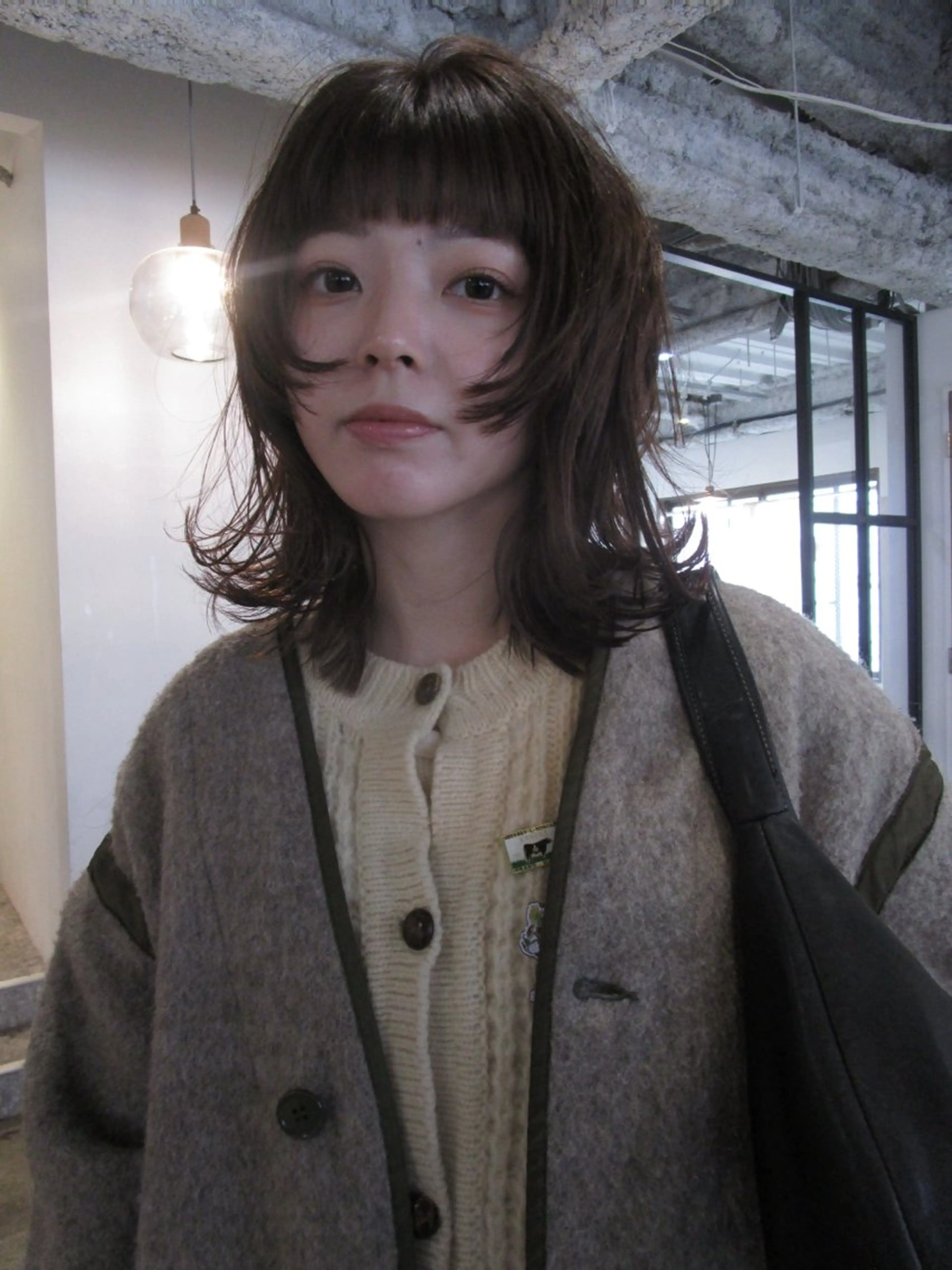 ミディアム カラー ブリーチ ブラウンカラー 透明感カラー ラベンダーカラー ラベンダーブラウン ヘアカラー yu maのヘアスタイル