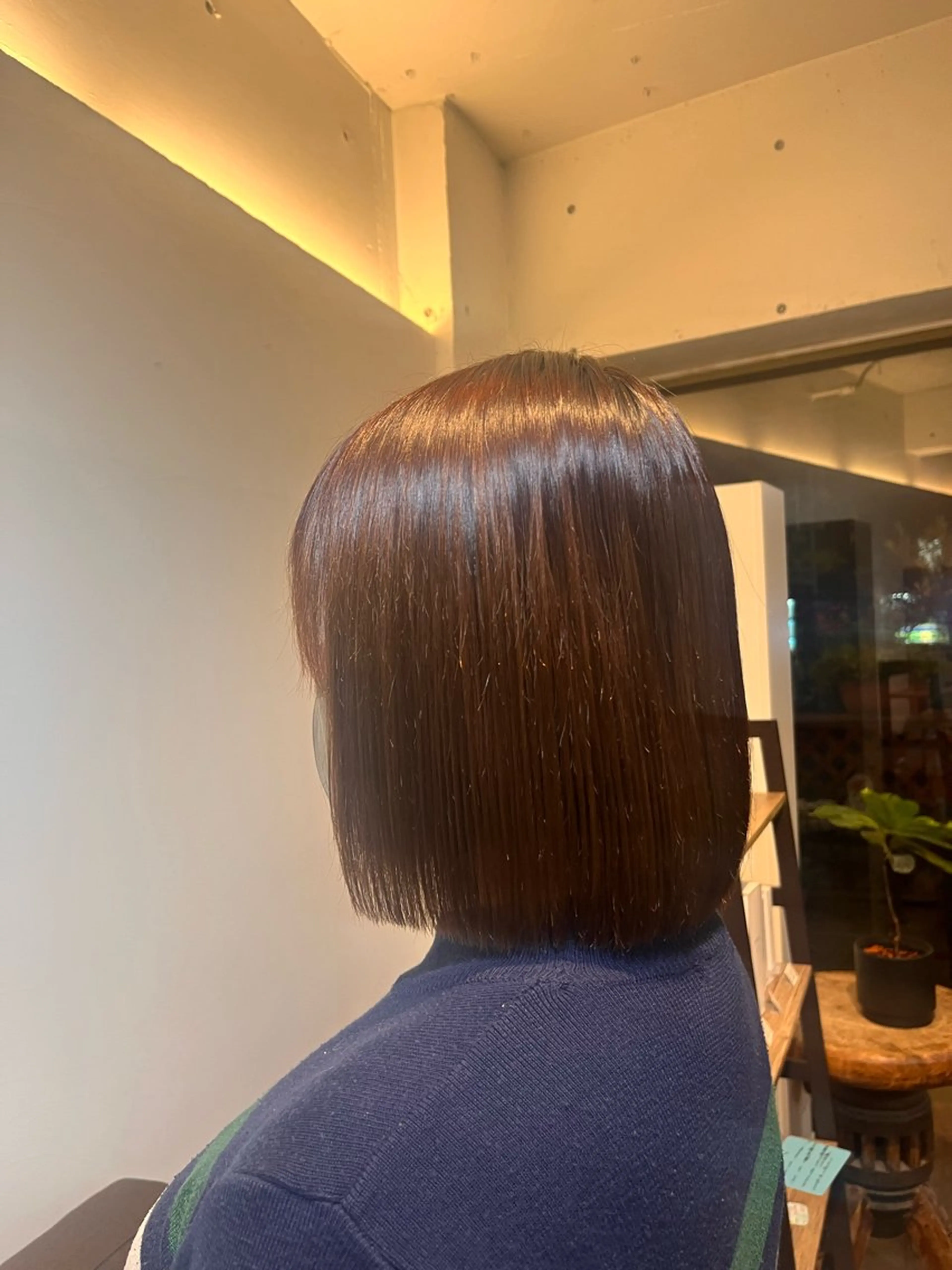 ミディアム 切りっぱなしボブ ボブ カット 臺 佳連のヘアスタイル