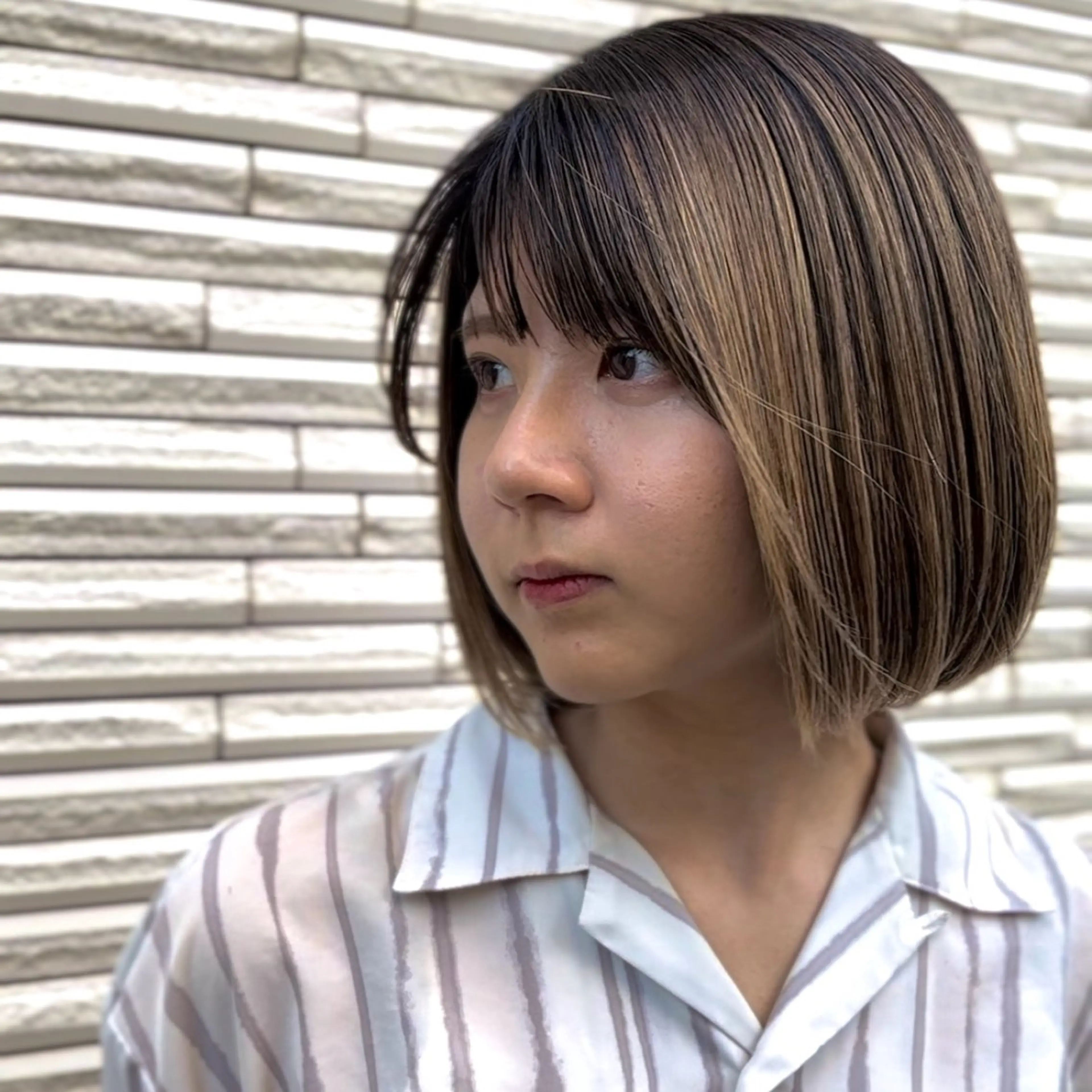 ショート ボブ 飯田 真澄のヘアスタイル