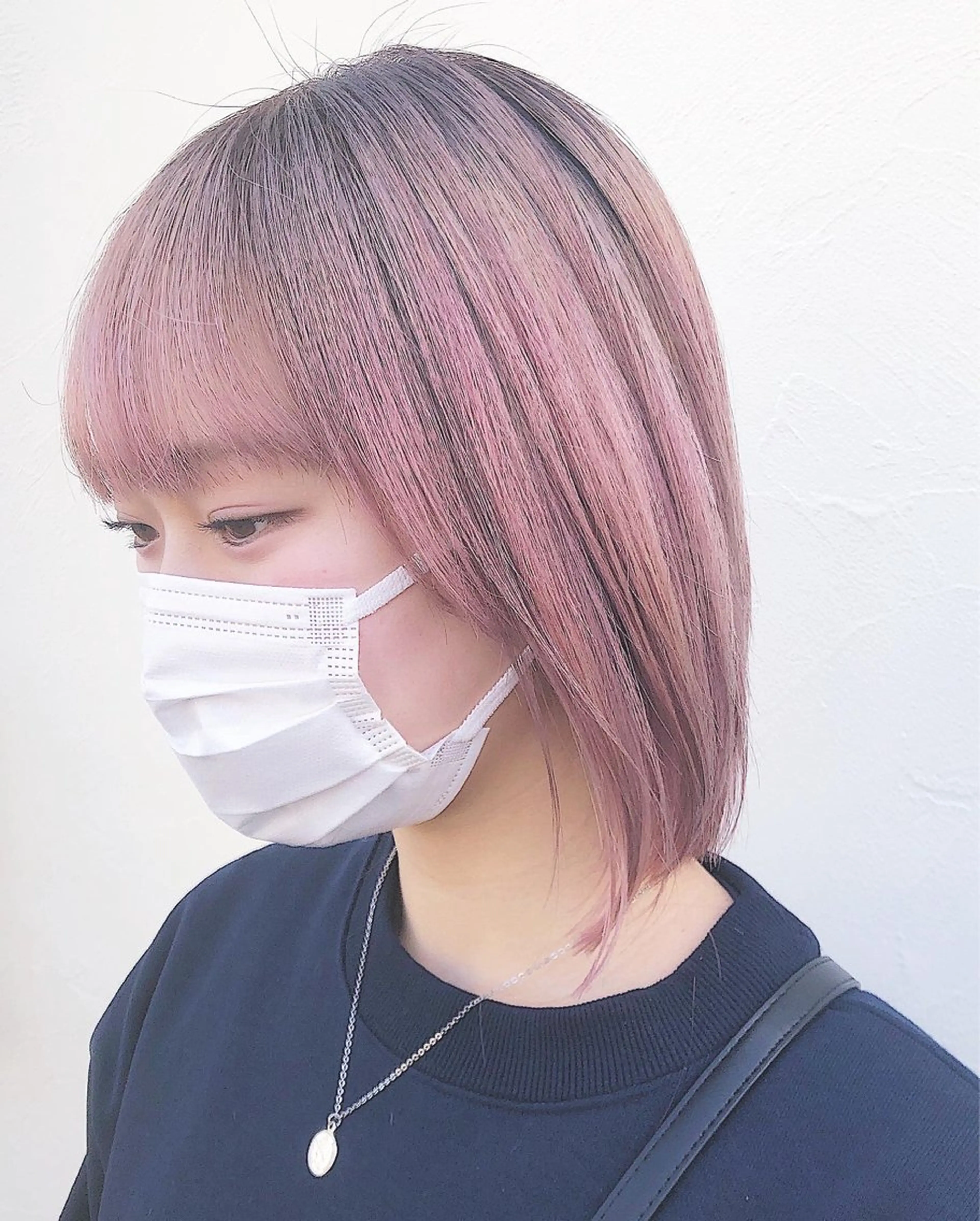 ミディアム カラー パーマ ヘアアレンジ ベージュカラー ブリーチ ダブルカラー ピンクカラー ピンクベージュ カット ヘアカラー トリートメント 【ツヤ髪美容師】 ツダケイスケのヘアスタイル