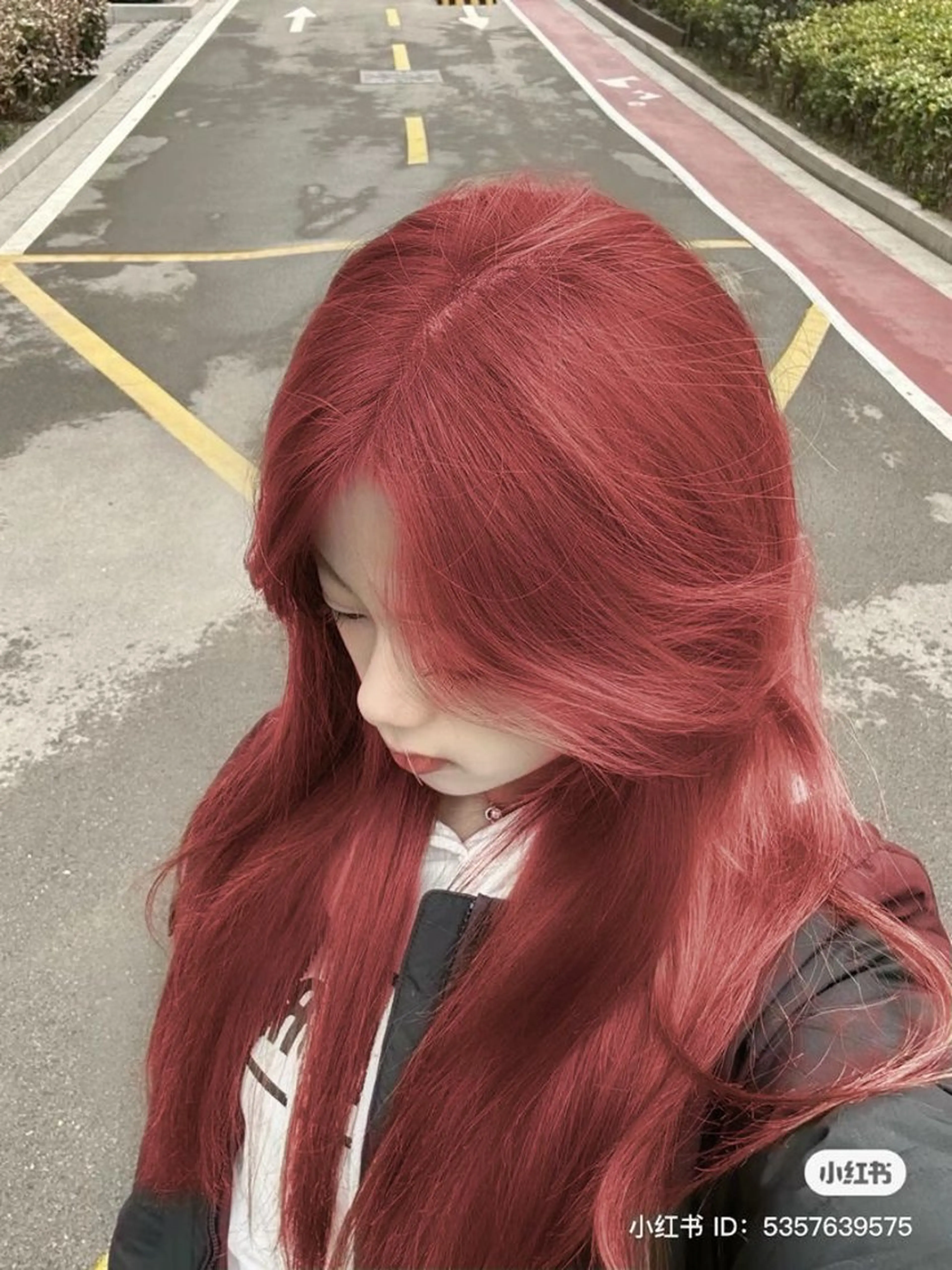 ロング カラー ヘアアレンジ ケアカラー ロング ヘアカラー ヘッドスパ ヘアセット 🩶学生指名No.1 レッド・ボルドー🩶のヘアスタイル