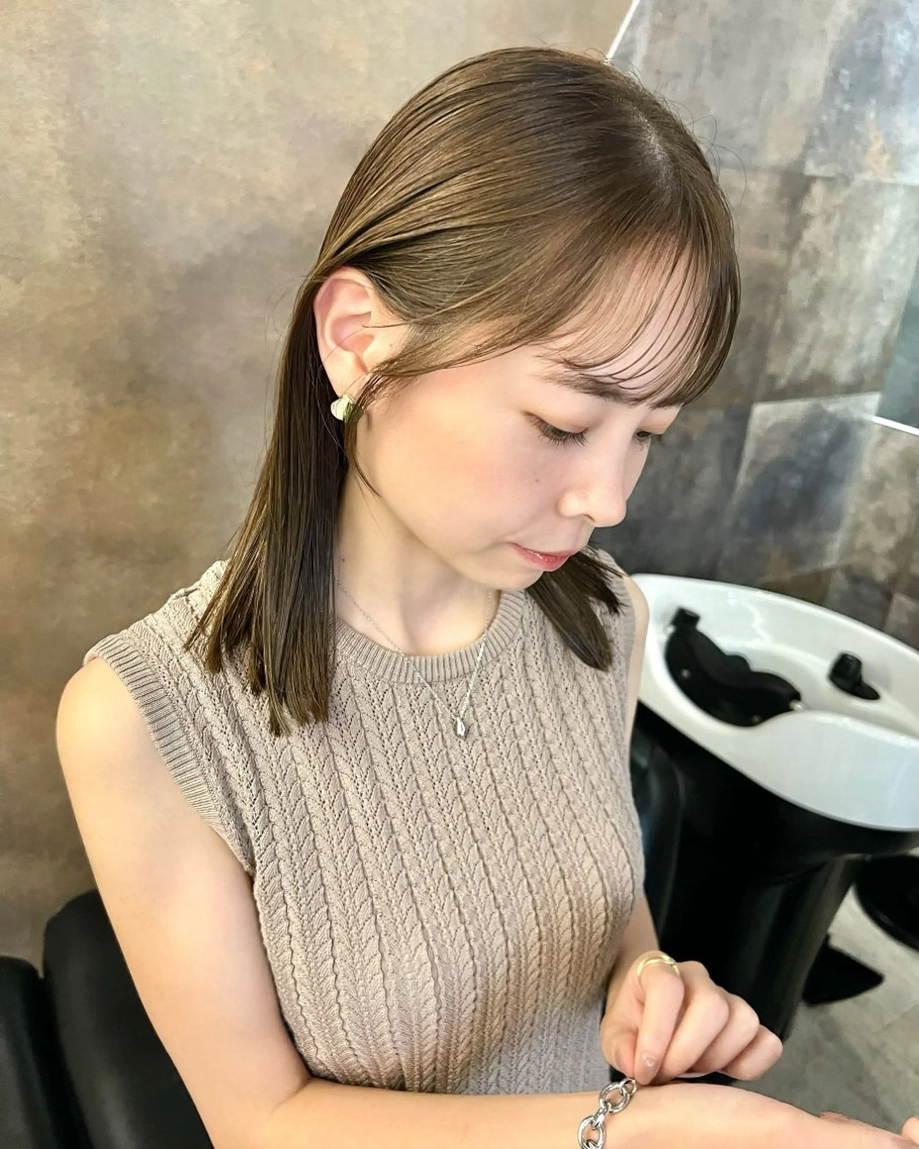 ミディアム カット ヘアカラー トリートメント GO TODAY SHAiRE SALON 広島店所属・三輪 恭平のヘアスタイル