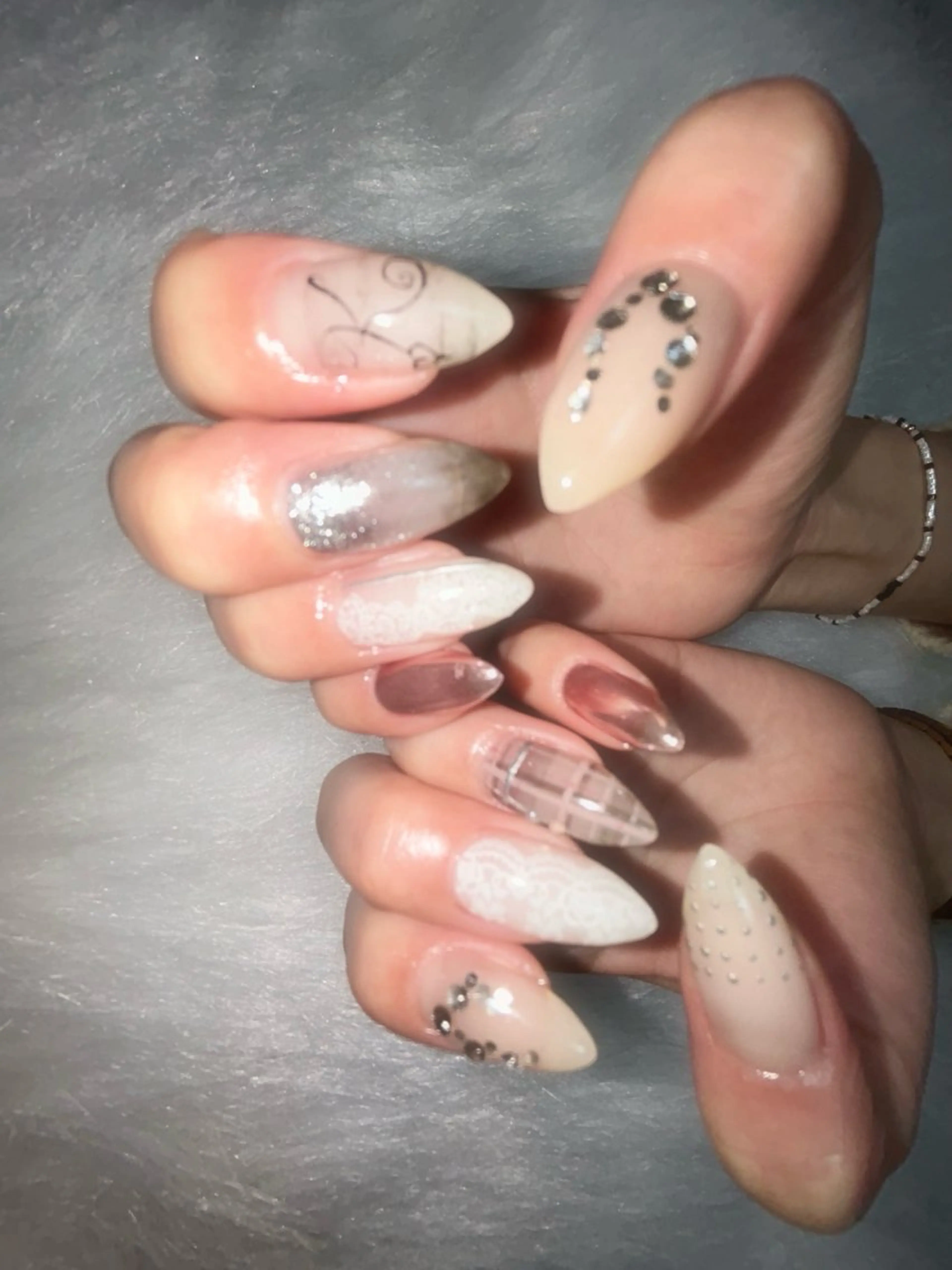 ネイル ハンドネイル フットネイル kana/モード ・グランジ໒꒱のネイルデザイン