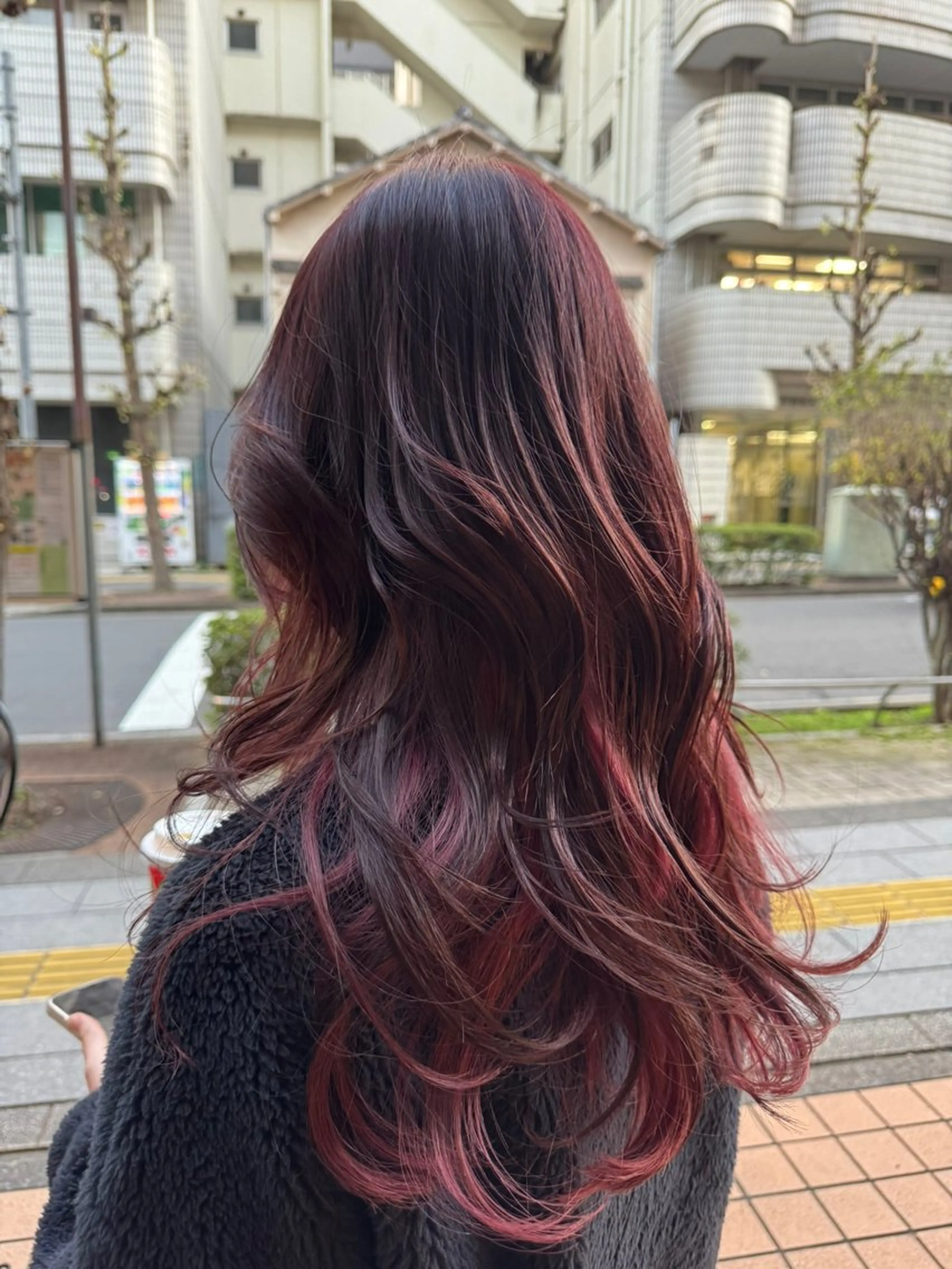 ロング カラー ピンクカラー ハイトーン/メンズ パーマ👾ますのヘアスタイル