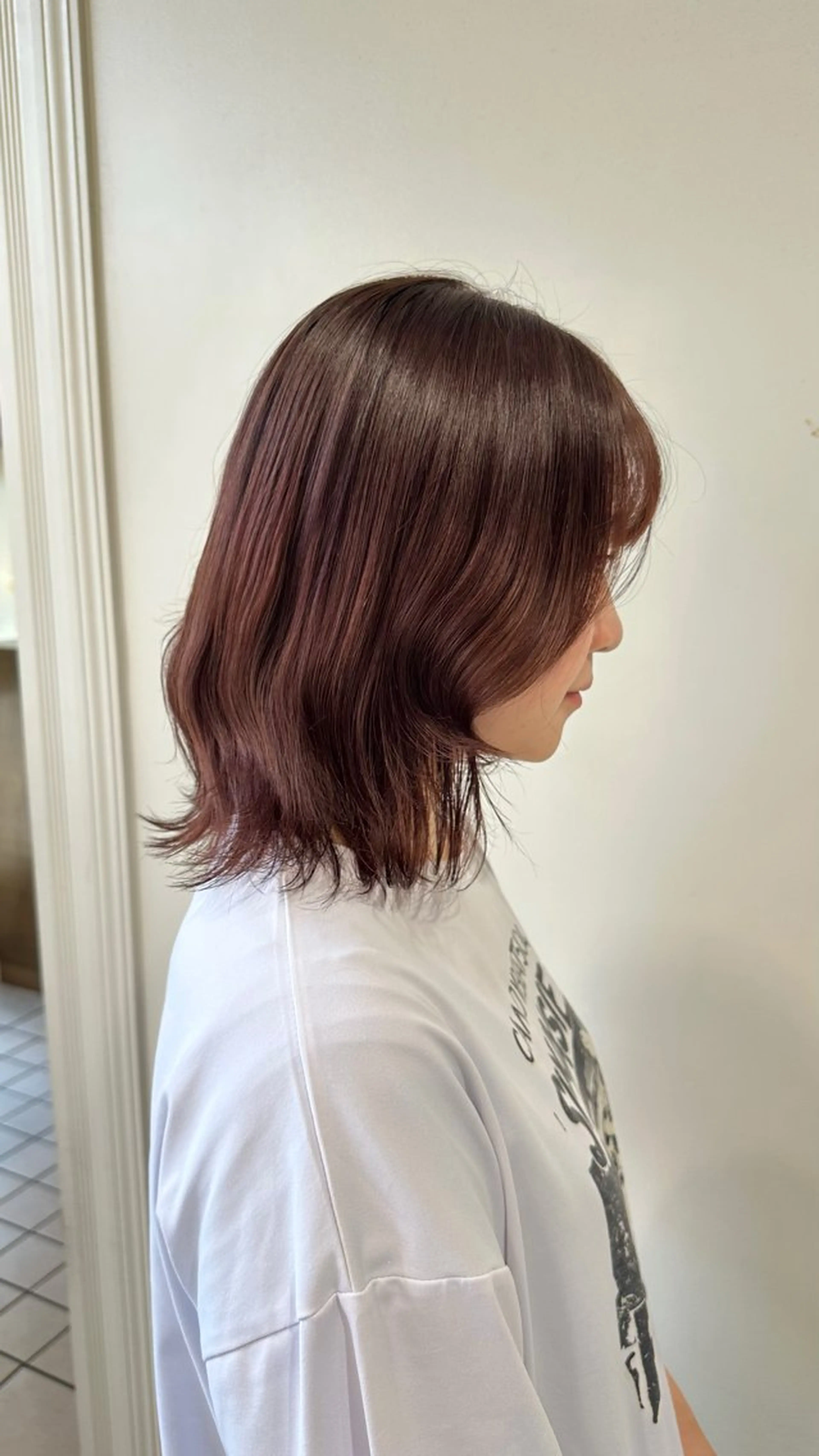 ミディアム カラー レッドカラー 🎀 RUNA🎀のヘアスタイル