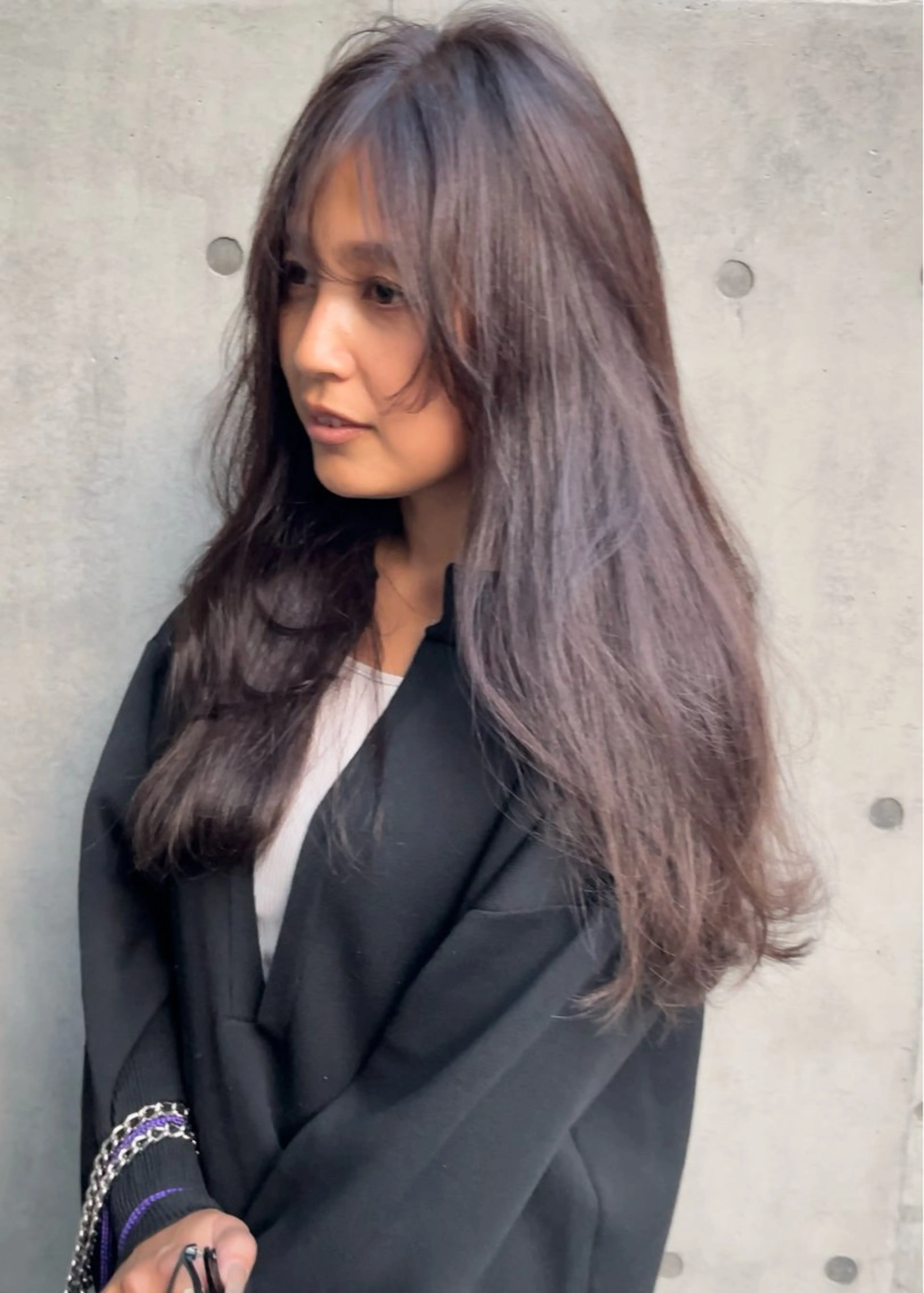 ミディアム カラー ブリーチ ブラウンカラー ブリーチなしカラー カット ヘアカラー トリートメント 田室 和幸のヘアスタイル