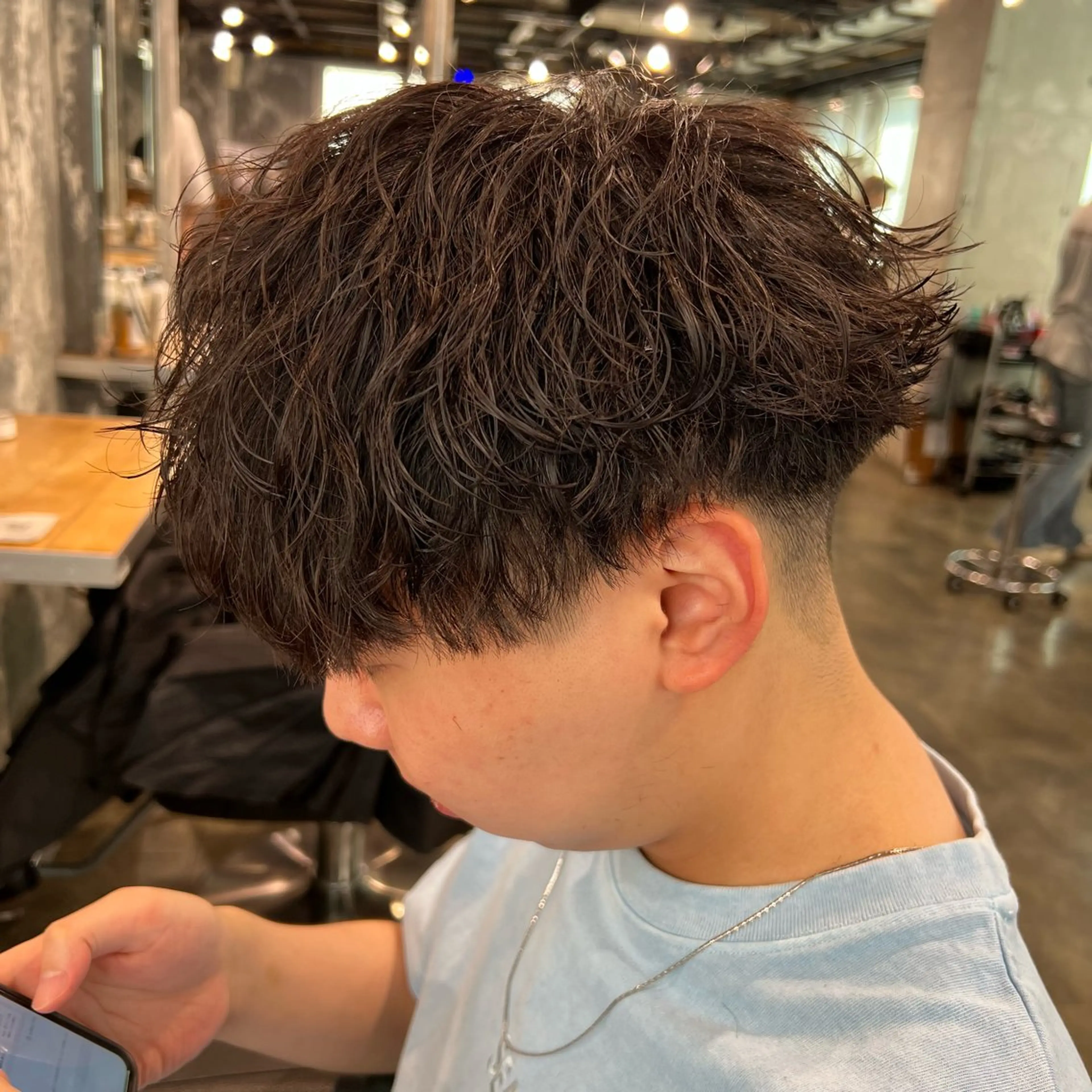 ショート カラー パーマ ヘアアレンジ メンズ キッズ アップバング センターパート メンズハイライト マッシュ メンズパーマ 🔷横浜1のパーマ 職人🔷将太郎のヘアスタイル