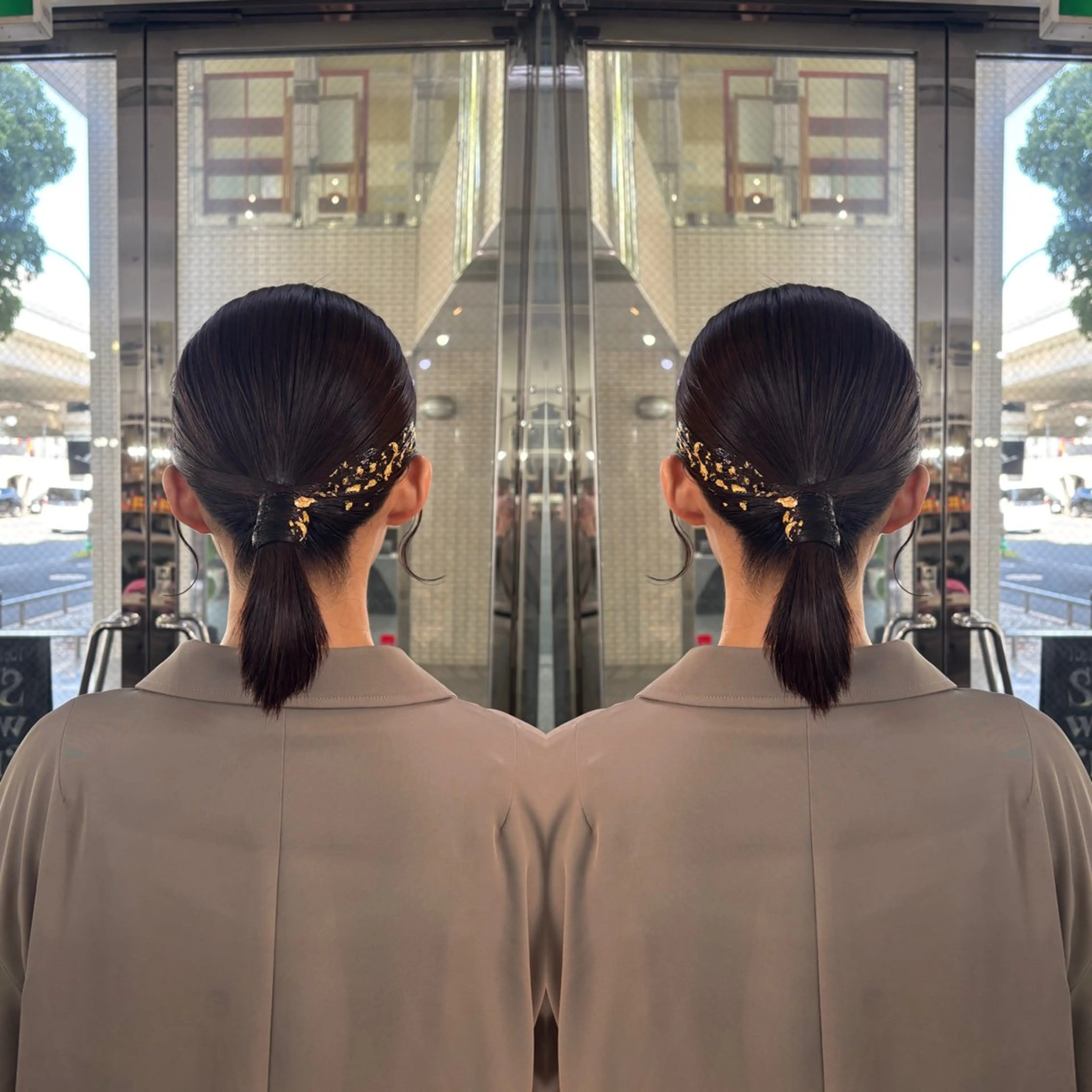 ショート ヘアアレンジ ヘアセット 💎ハイトーン/艶 カラー モエカ💎のヘアスタイル