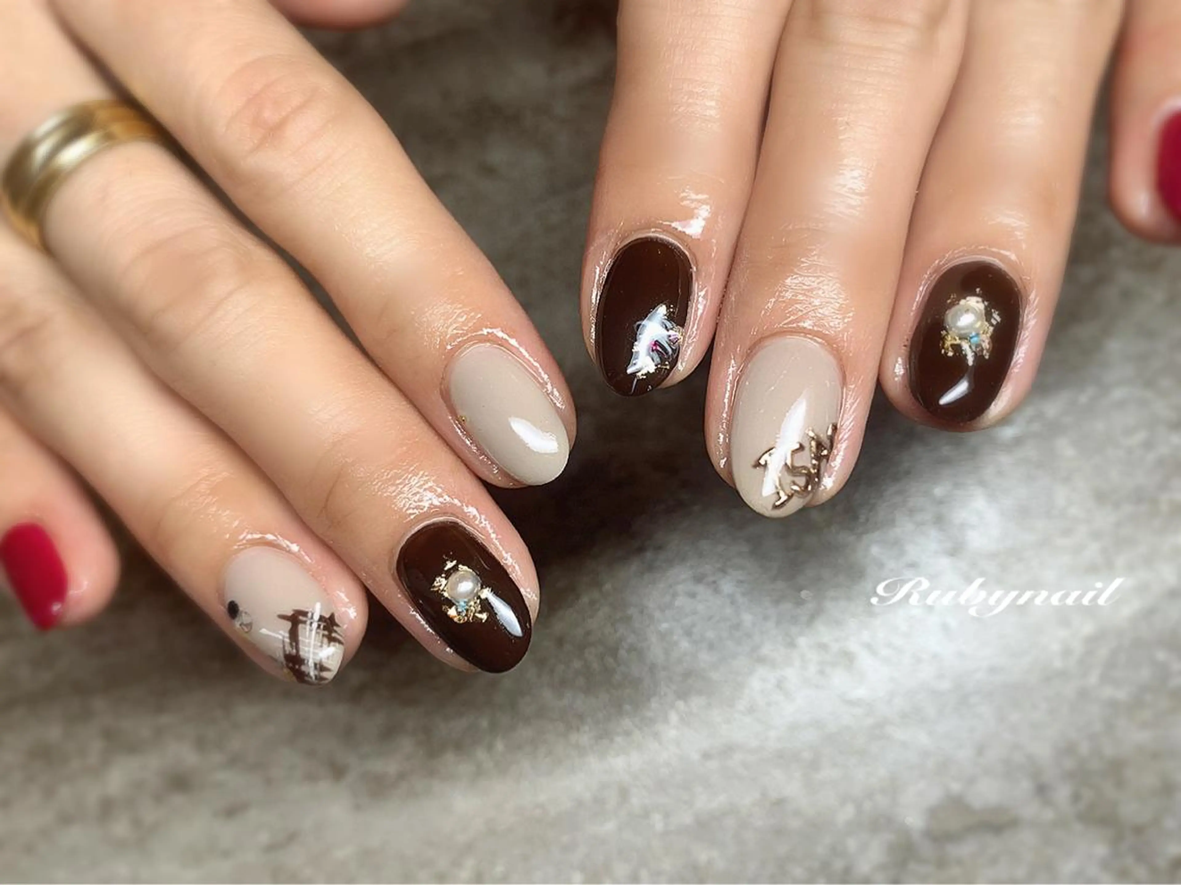 ネイル バレンタイン プライベートサロン Rubynailのネイルデザイン