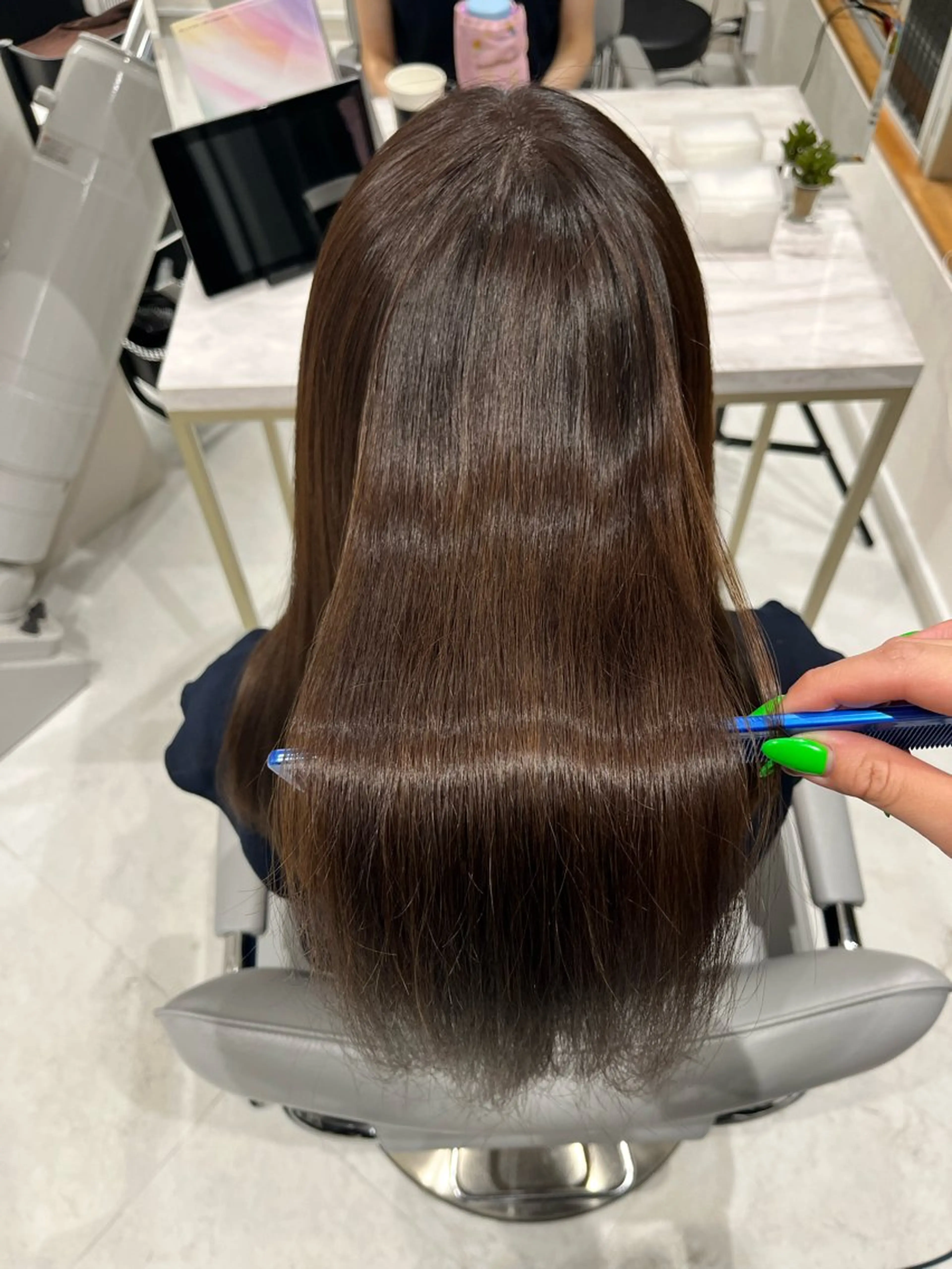 ミディアム カット ヘアカラー 縮毛矯正 トリートメント 新宿No.1艶髪矯正 美艶カラー/FUKAのヘアスタイル