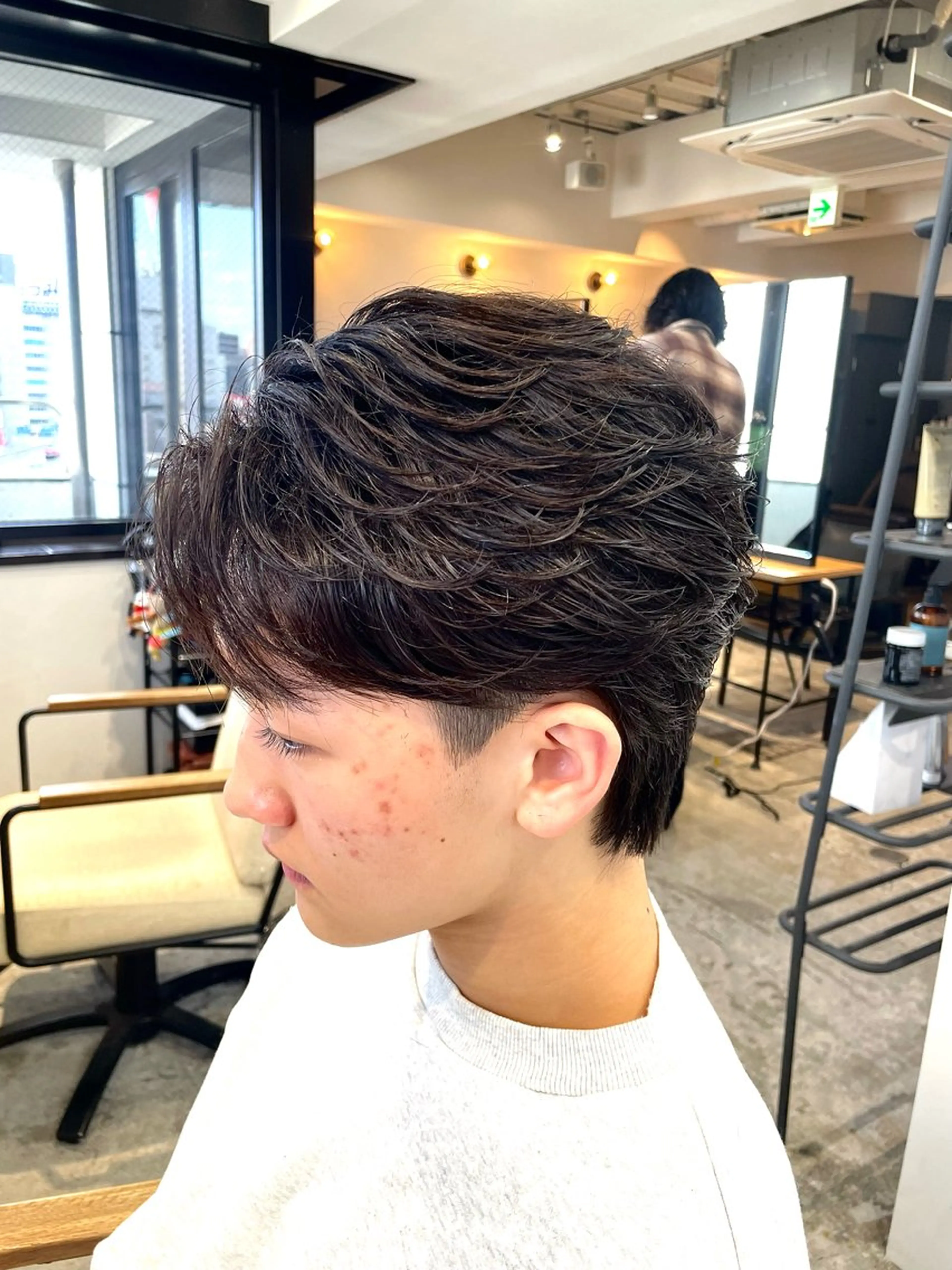 ショート パーマ メンズパーマ梅田 ・川副史晶のヘアスタイル