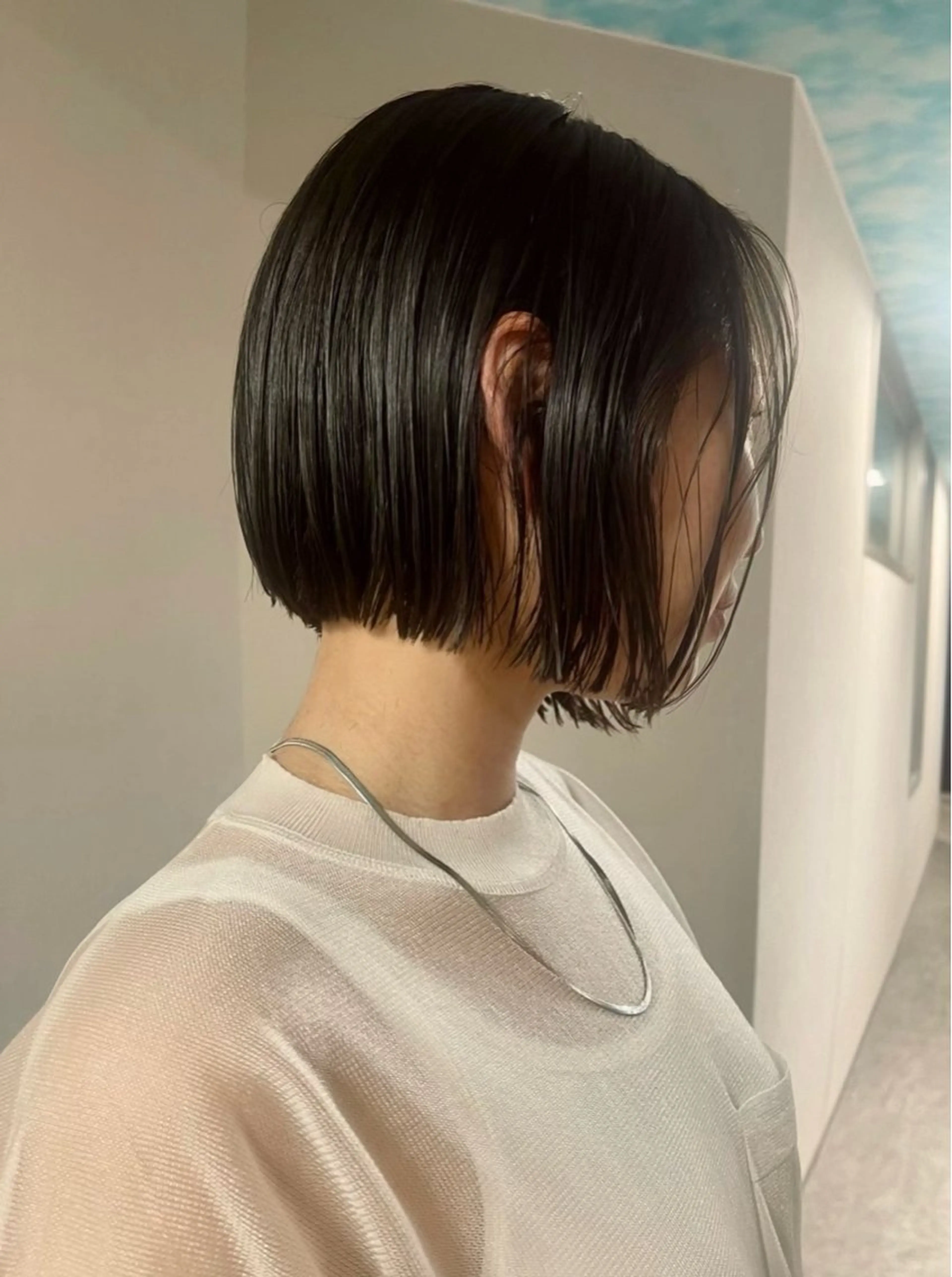 ショート ヘアアレンジ ボブ 小顔カット カット PARK by CREAM所属・松井那津子 /ハイライトブリーチのヘアスタイル