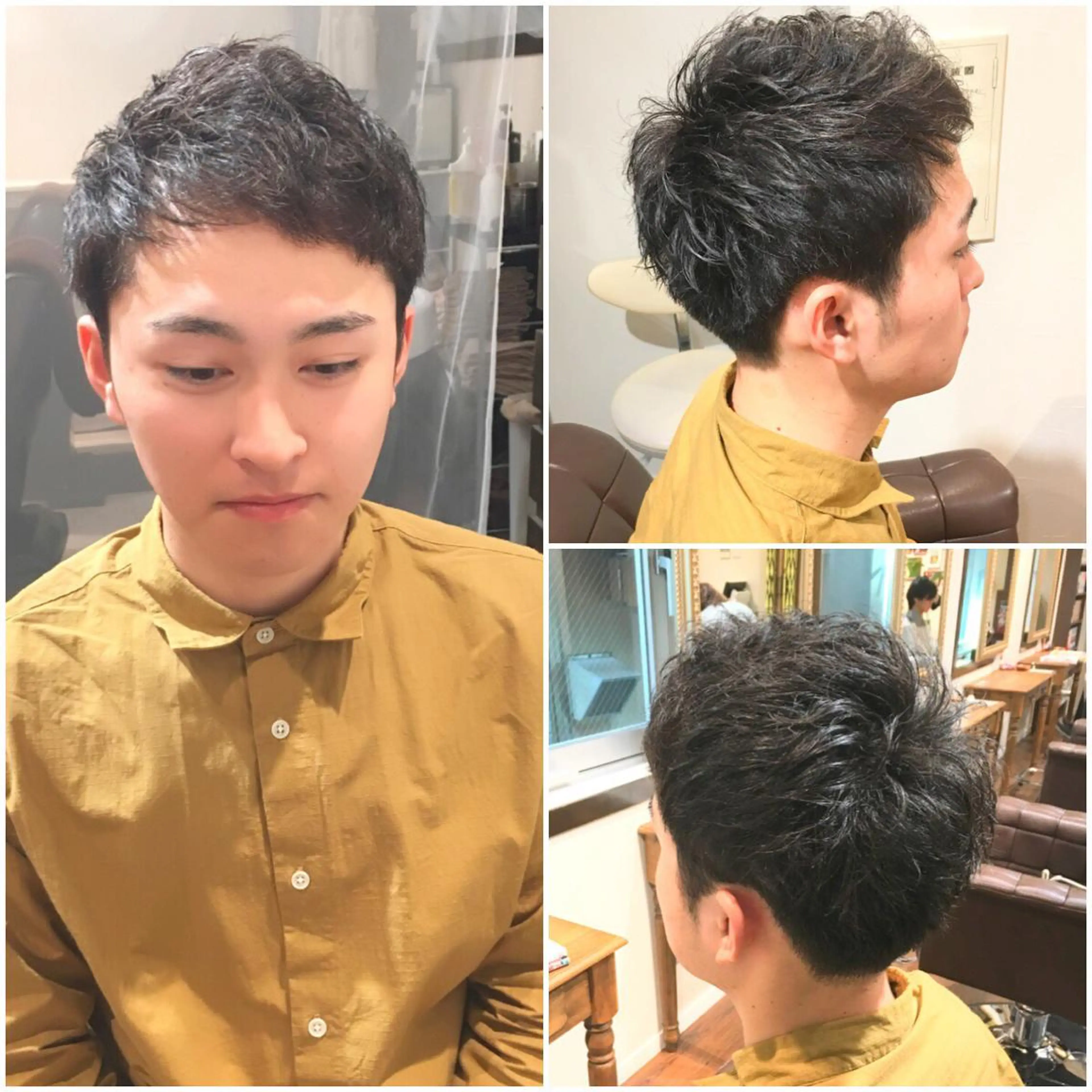 ショート メンズ メンズ就活ヘア 柔らか垢抜けｶﾗｰと ｶｯﾄ🫧ASUKAのヘアスタイル