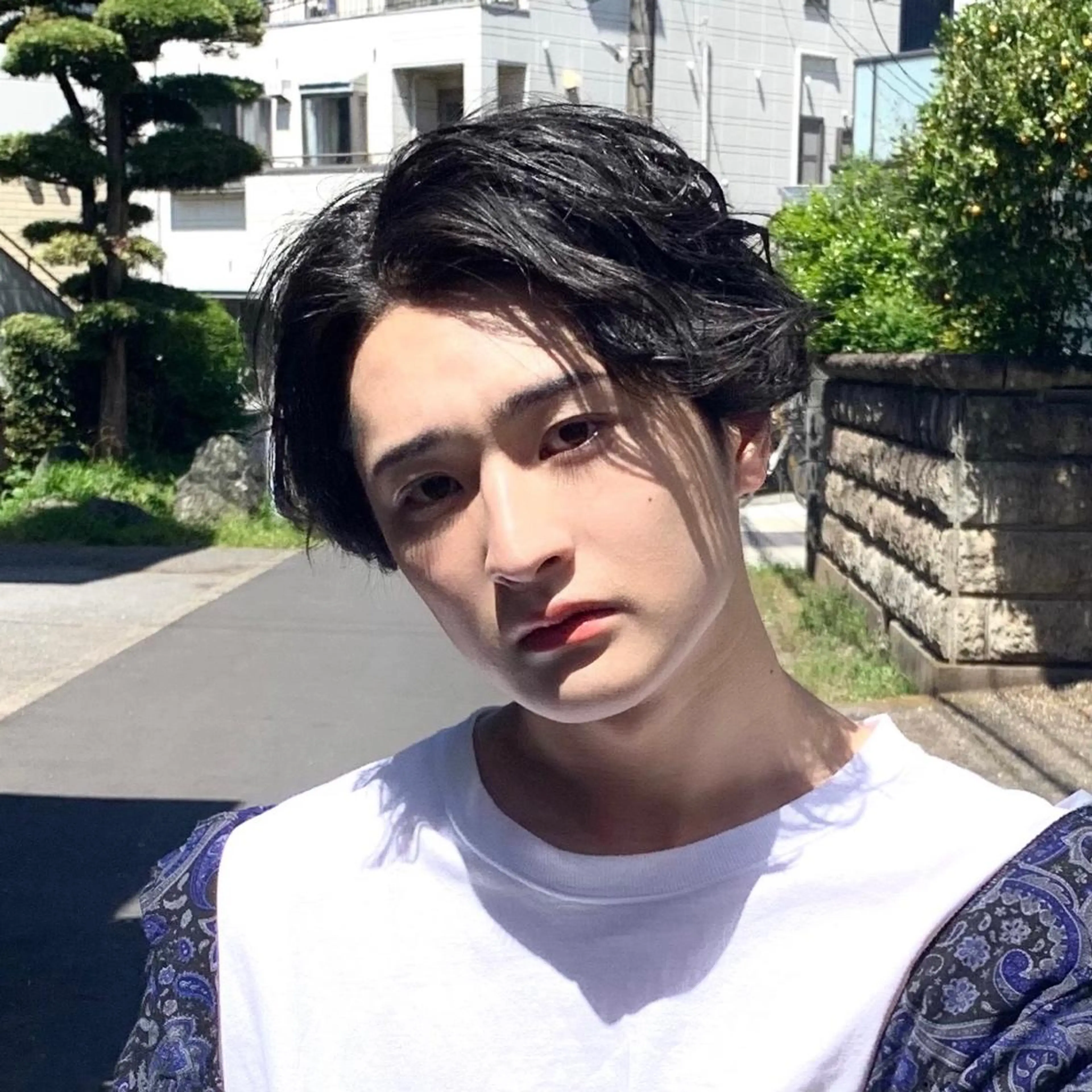 パーマ メンズ センターパート メンズパーマ スパイラルパーマ 柏メンズカットパーマ NO.1タイチのヘアスタイル