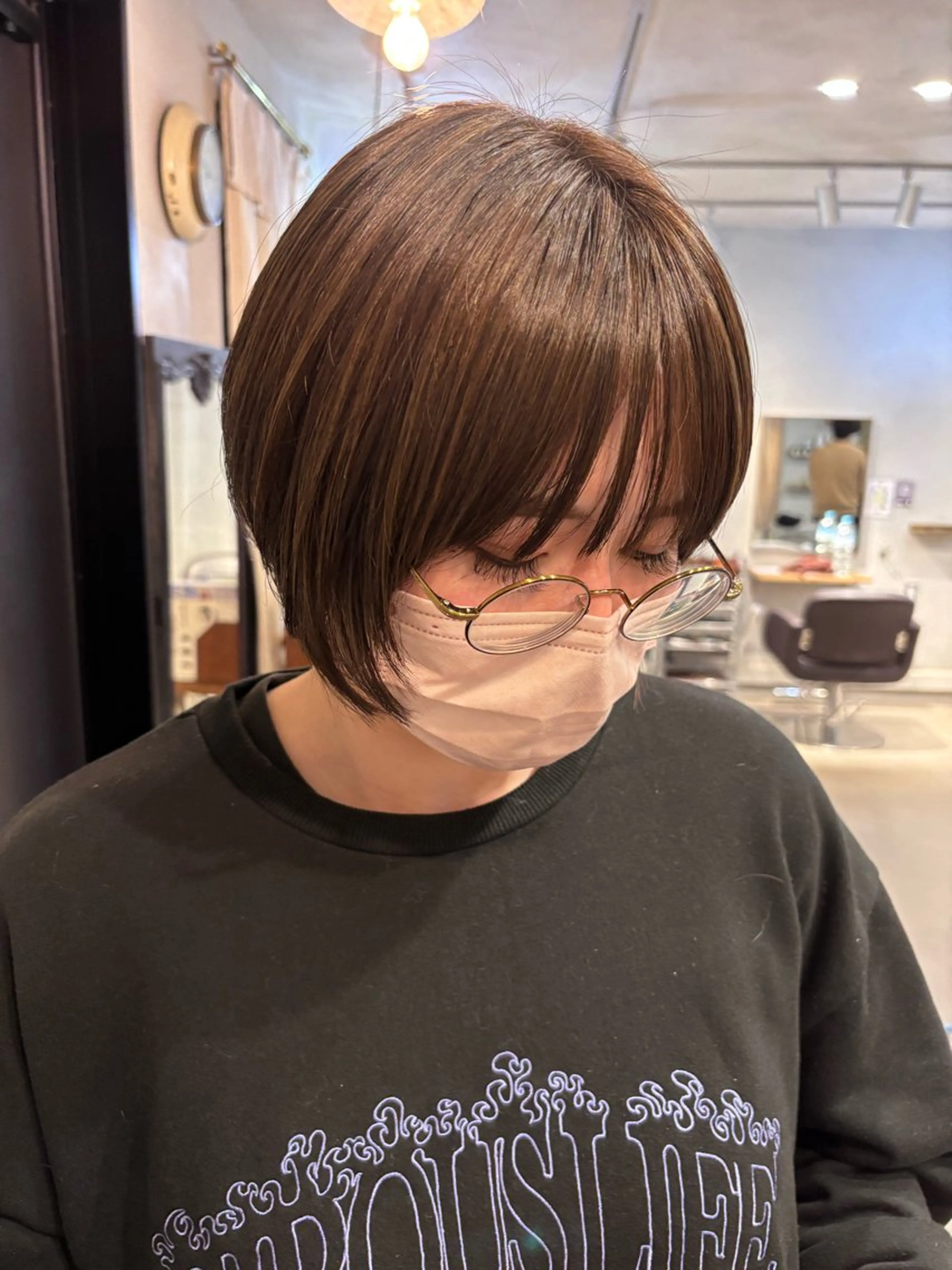 ショート ハイライト Aem.所属・あすか Aem.カラーリストのヘアスタイル