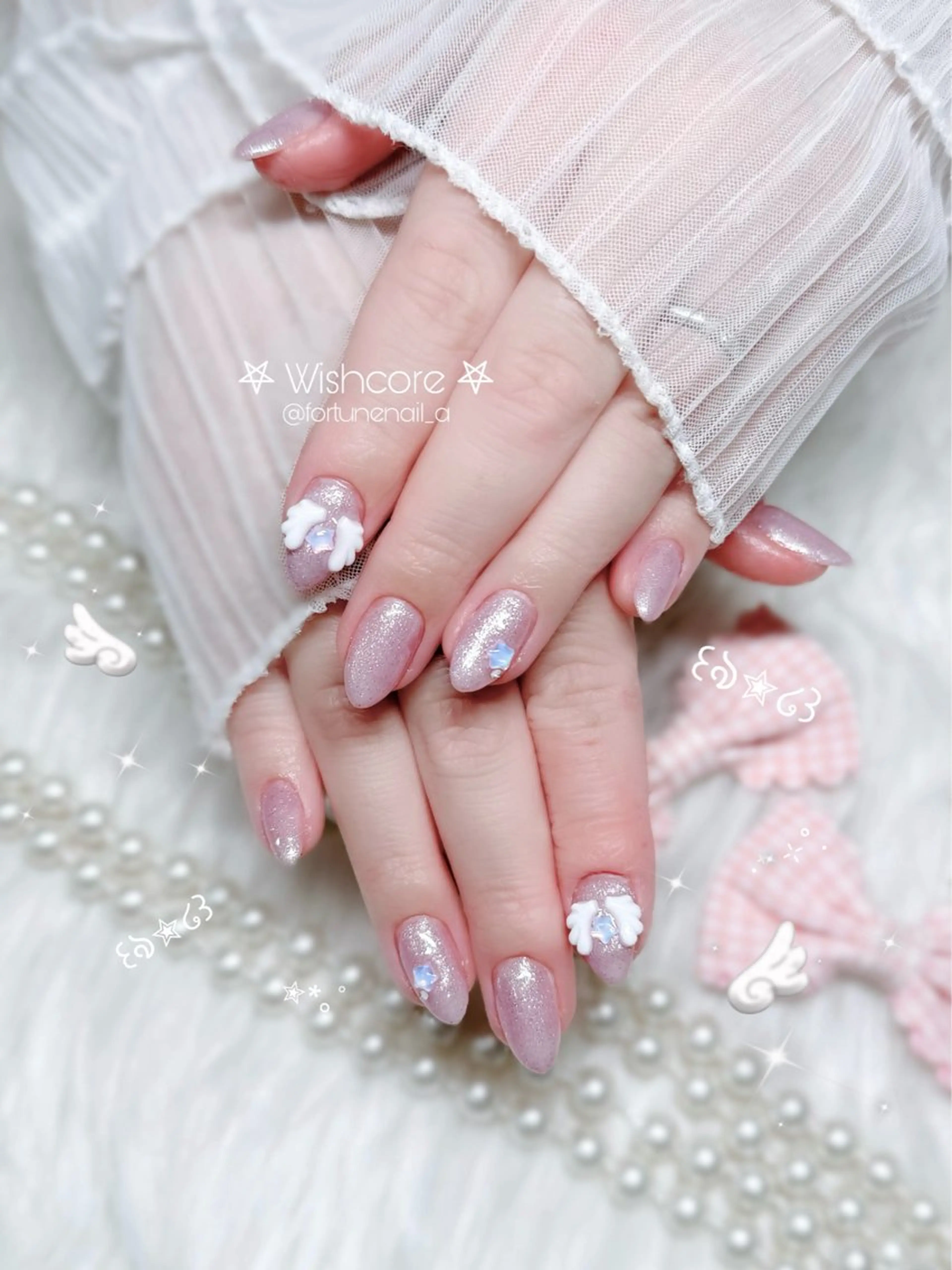 ネイル 春ネイル ハンドネイル ✩.*🎀 aoi🎀4/22空のネイルデザイン