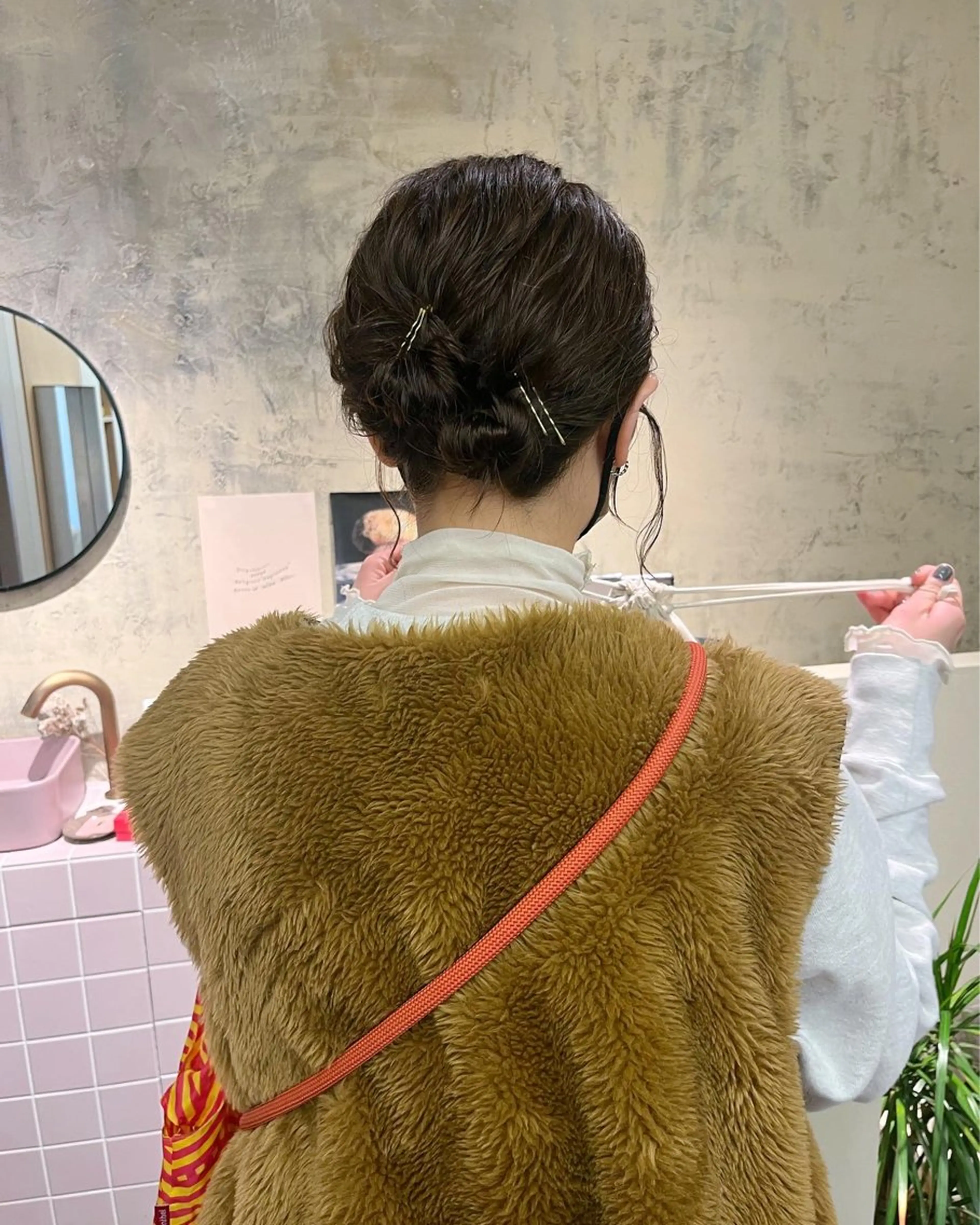 ミディアム カラー ヘアアレンジ ベージュカラー 西山 紗耶香🪽 透明感カラー/ボブのヘアスタイル