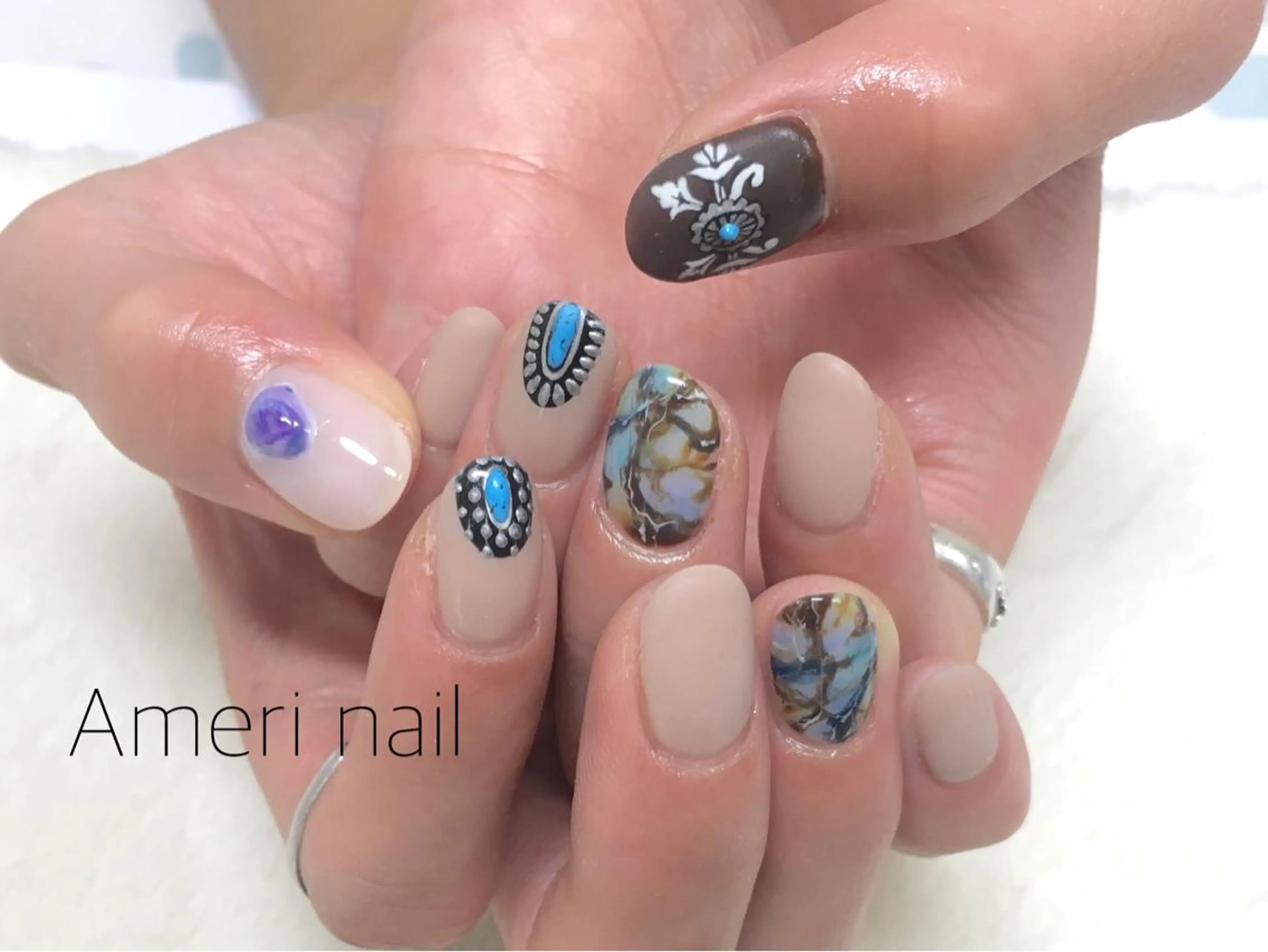 ネイル マットネイル Ameri nail /UKIのネイルデザイン