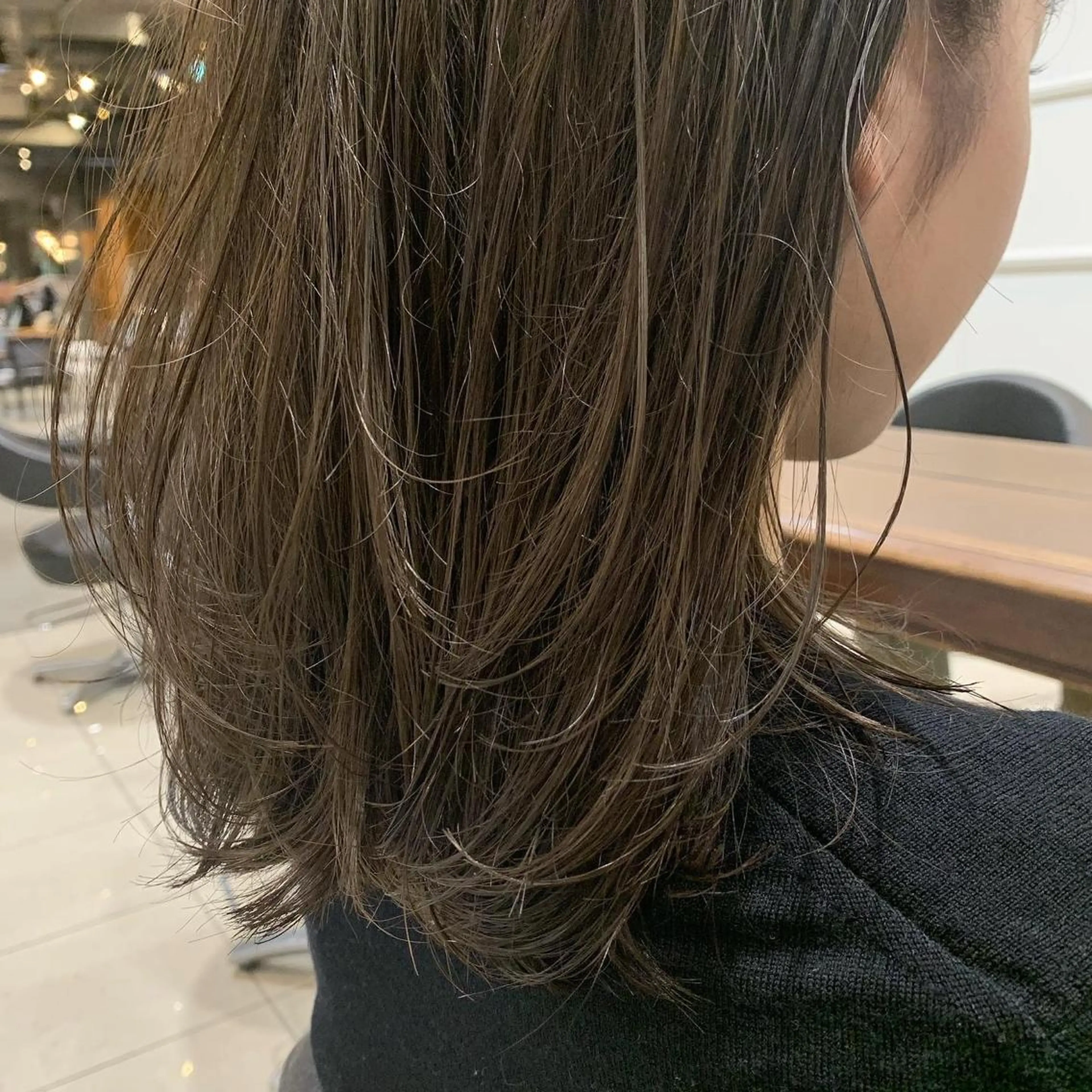 セミロング カラー 髪質改善カラー&TR 縮毛矯正/弱酸性矯正のヘアスタイル