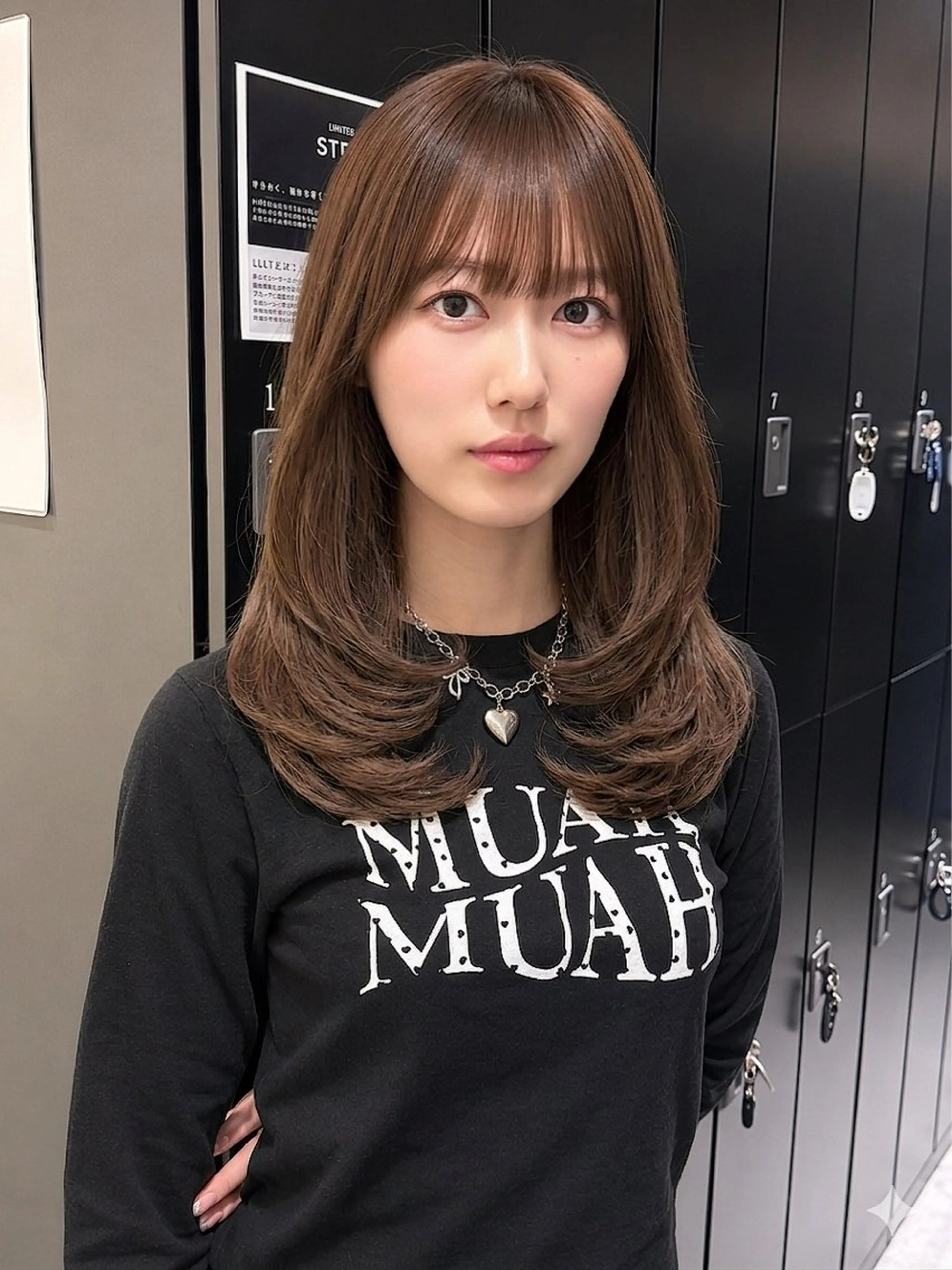 ミディアム カット 透明感×レイヤー /荻野宗一郎のヘアスタイル