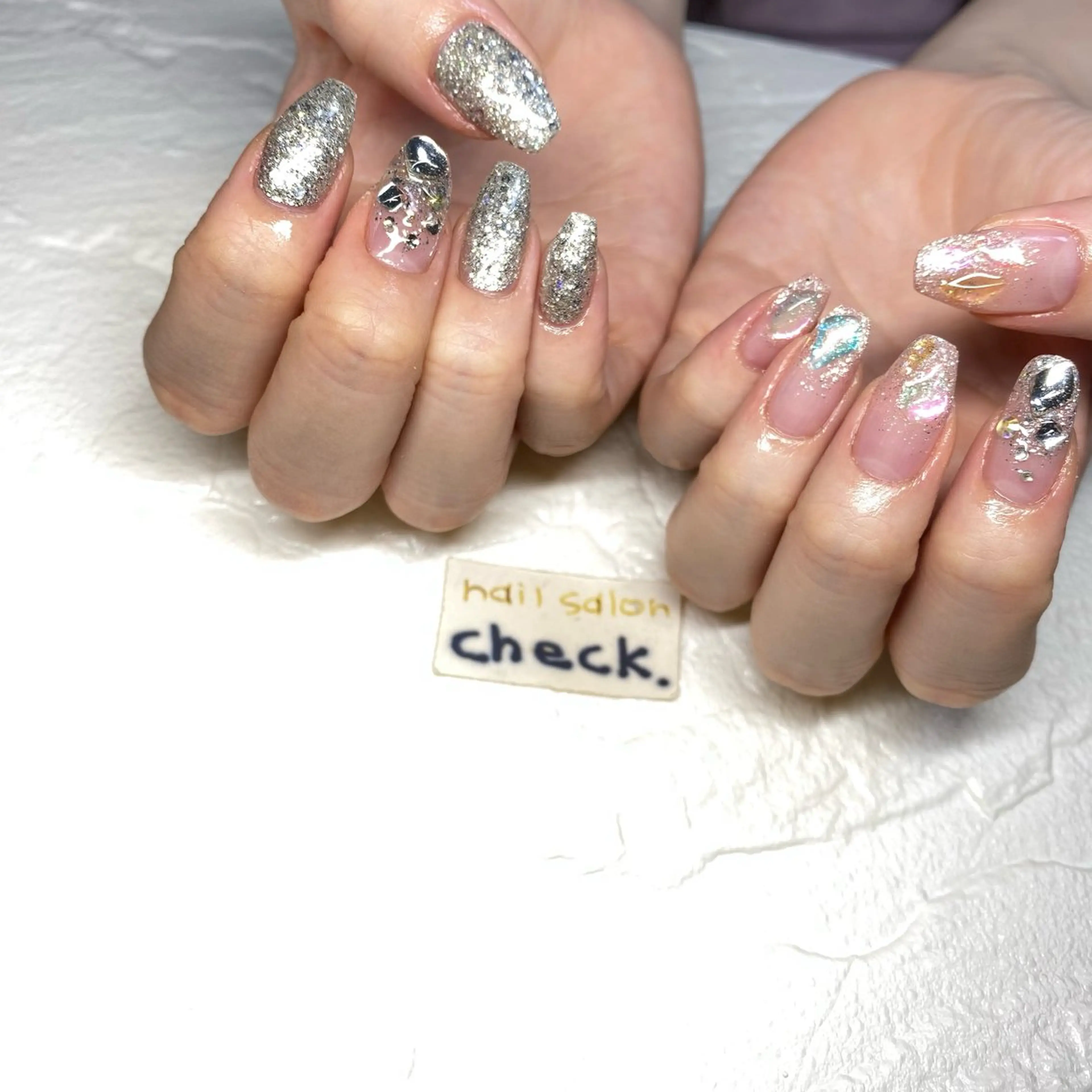 ネイル アートネイル ニュアンスネイル スカルプネイル 春ネイル 夏ネイル ハンドネイル ーCHECKー ちあきのネイルデザイン