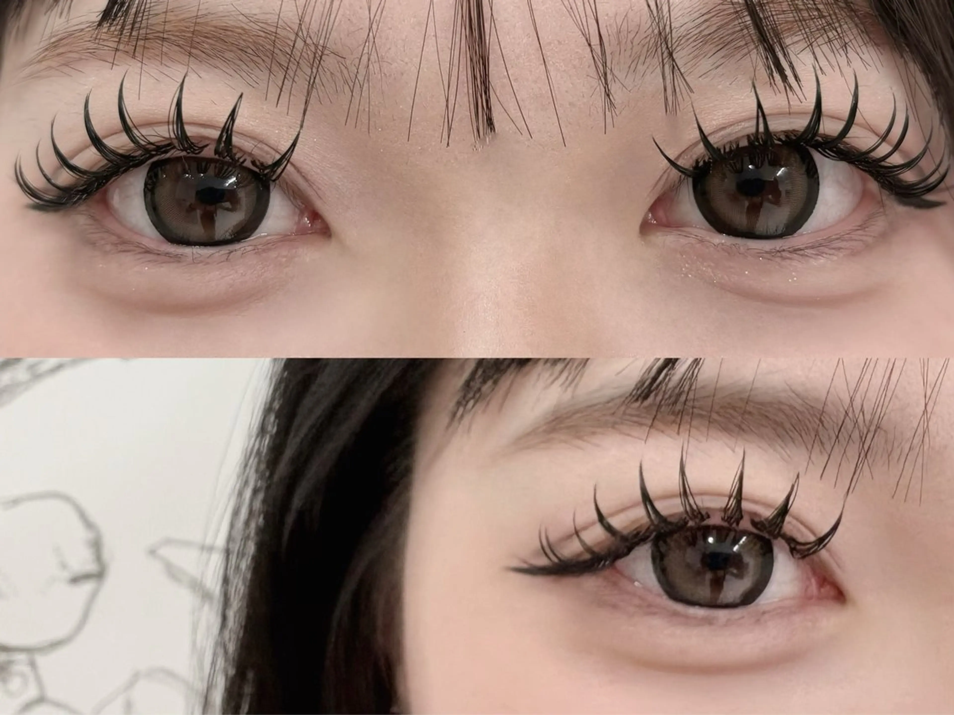 マツエク・マツパ バインドロック 束感まつ毛 Dカール 韓国風マツエク まつげパーマ マツエク A.MEYELASH SALON大久保店のマツエク・マツパデザイン