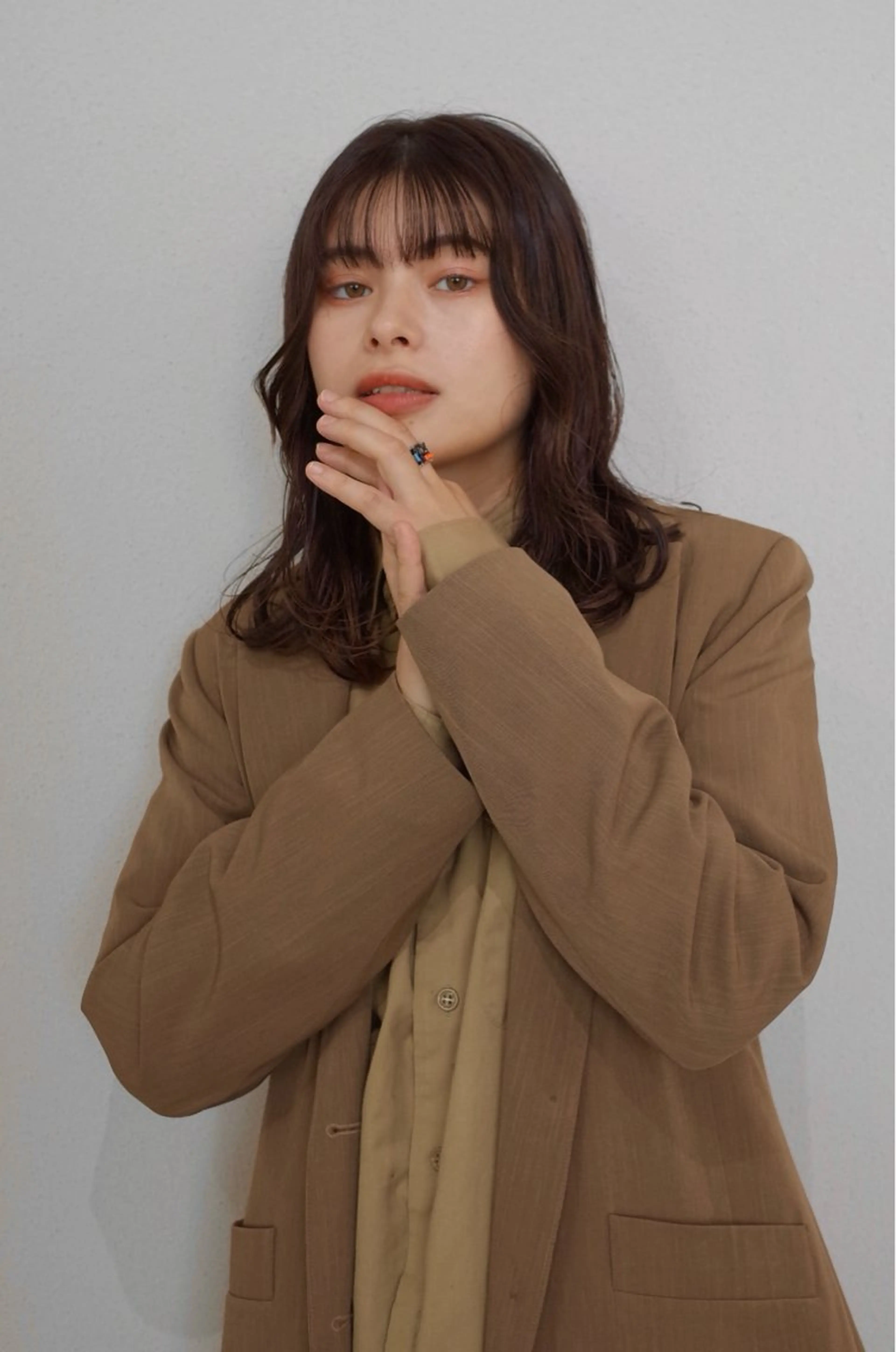 ミディアム カラー ベージュカラー ブラウンカラー ブラウンベージュ ヘアカラー 京都/カラー/松野 翔のヘアスタイル