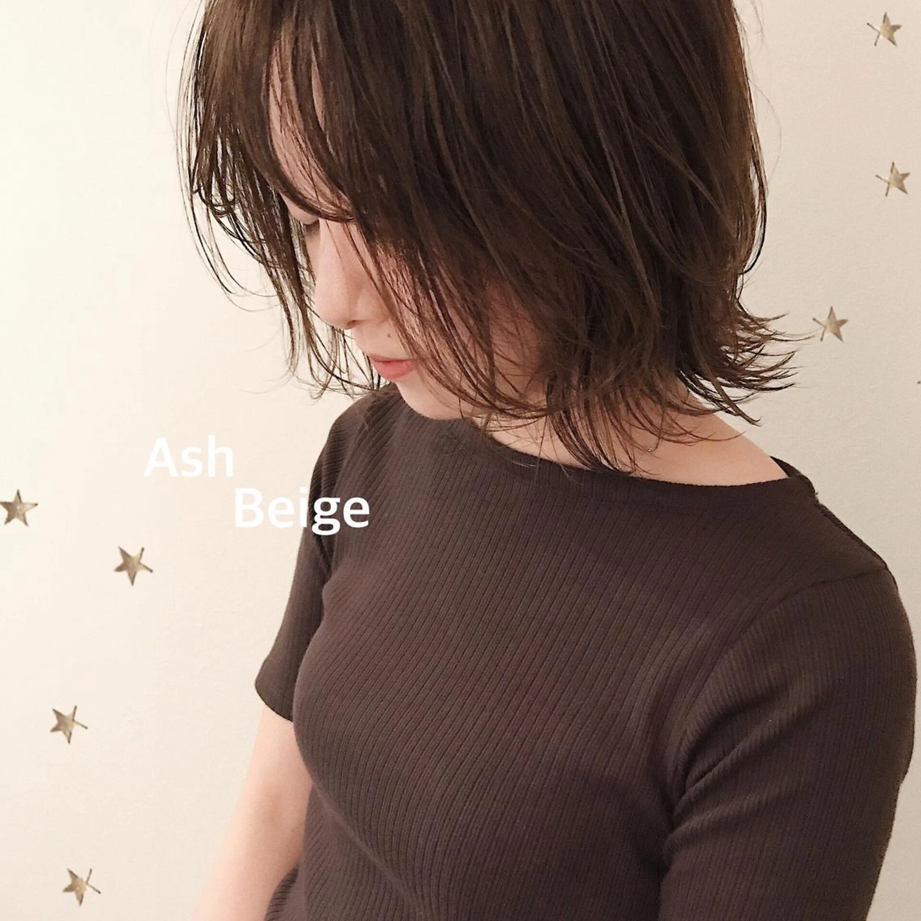 ミディアム カラー カット ヘアカラー 市川 千夏のヘアスタイル