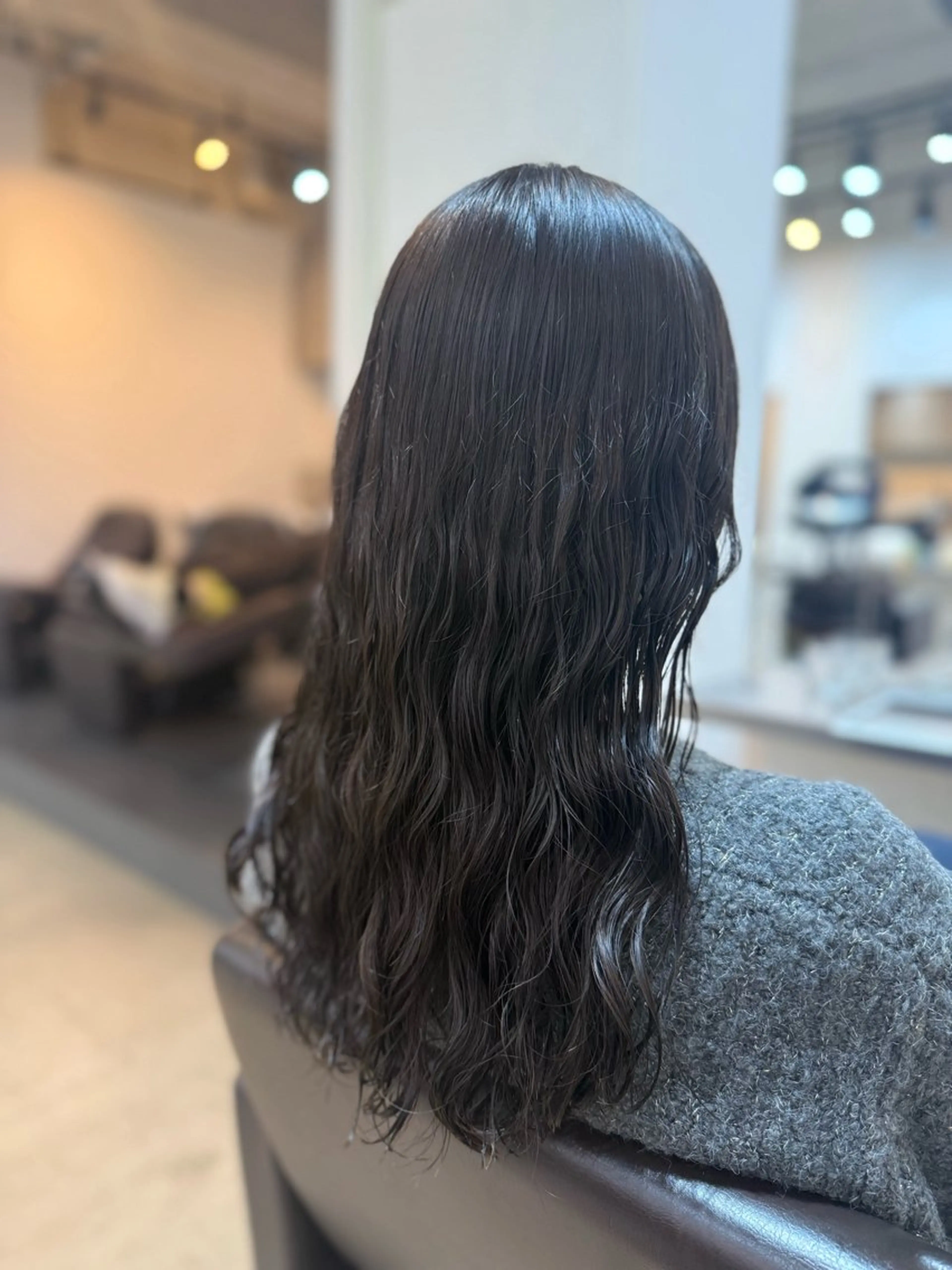 セミロング カット パーマ トリートメント デジタルパーマ/ ウェーブパーマ/神野のヘアスタイル