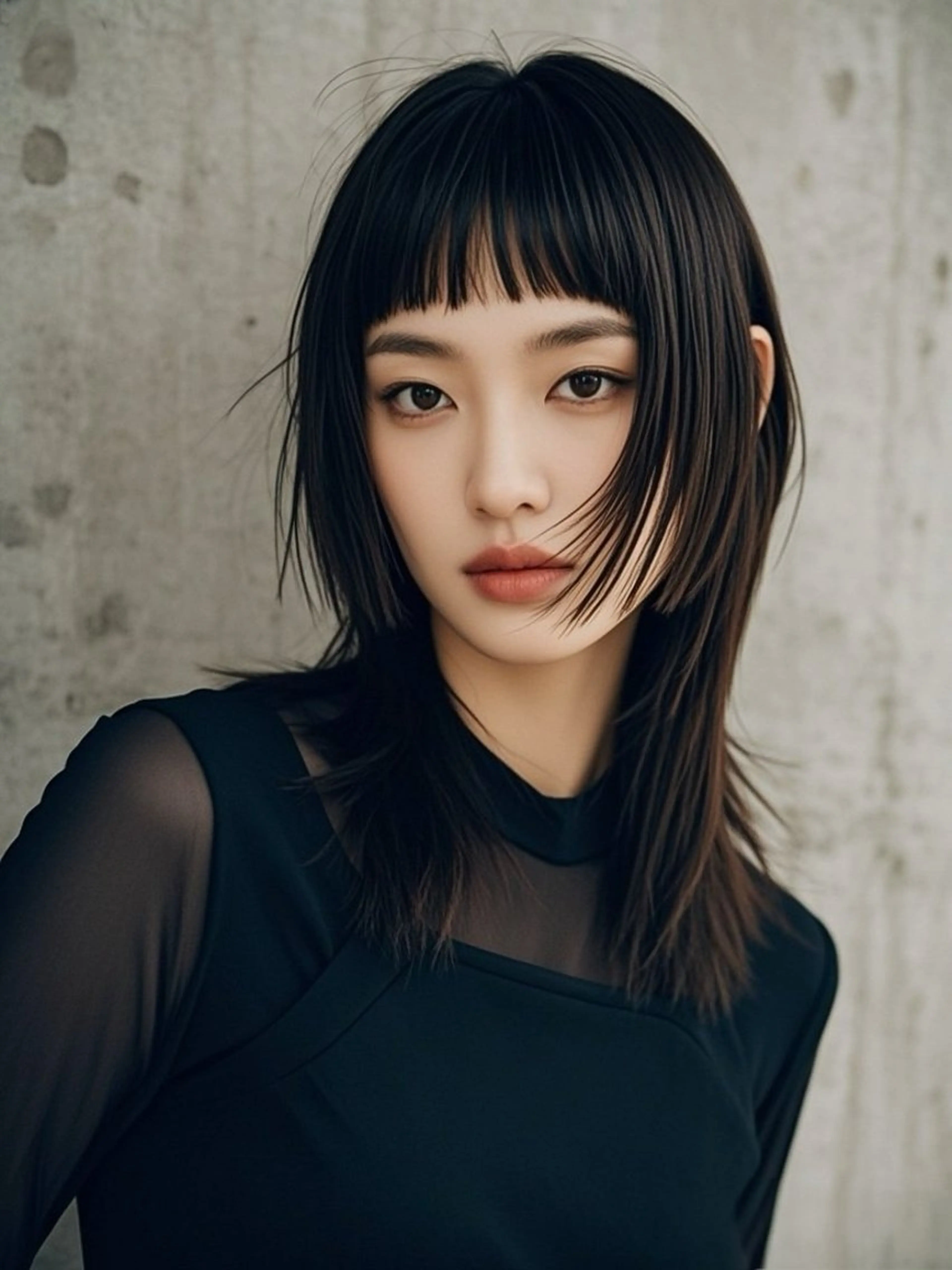 ミディアム ショートボブ ミディアムレイヤー ミディアムパーマ アッシュ ボブ カット ウルフカット 811 大阪梅田 ウルフのヘアスタイル