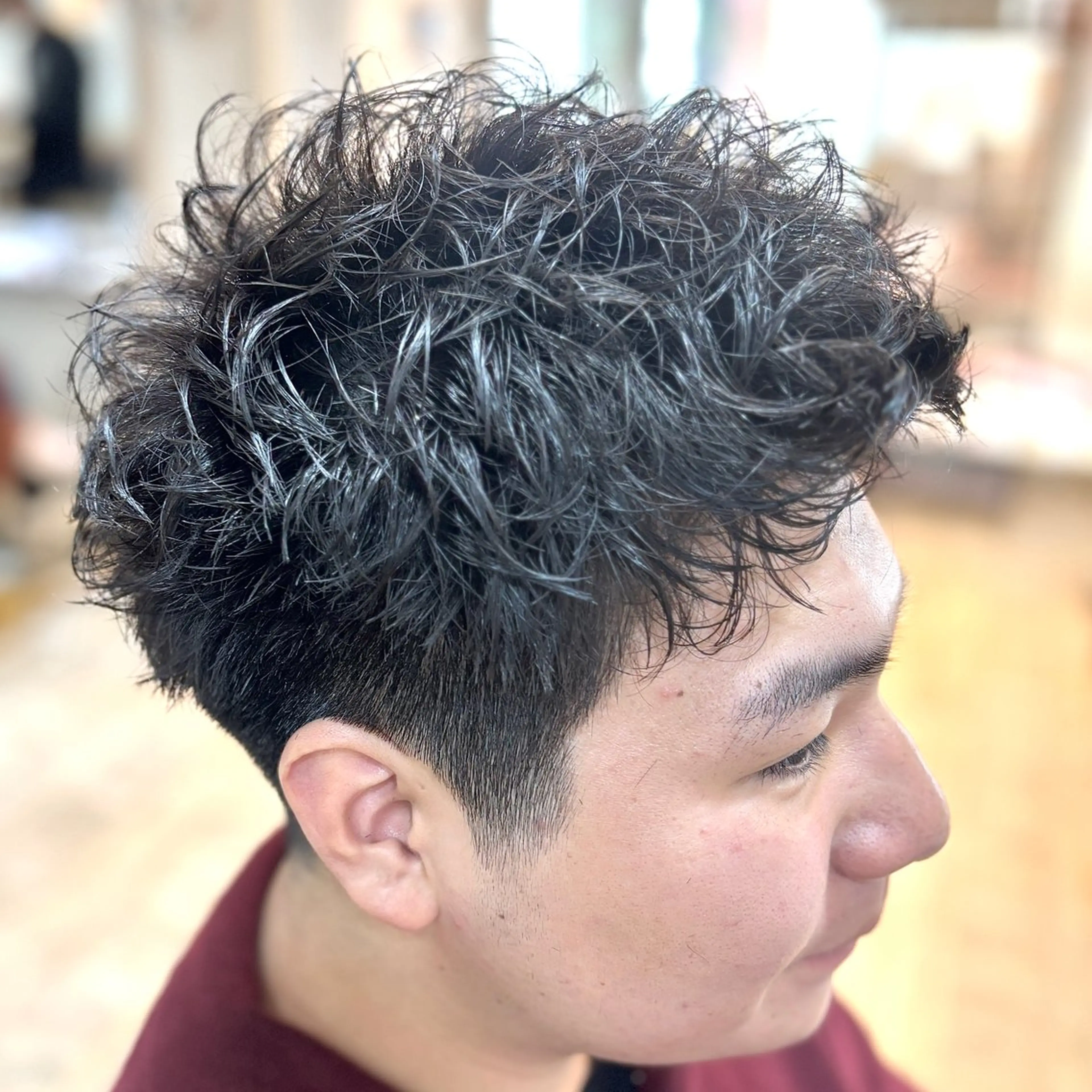 ショート パーマ メンズ カット パーマ 💥桜木町メンズ専門 💥ルキのヘアスタイル