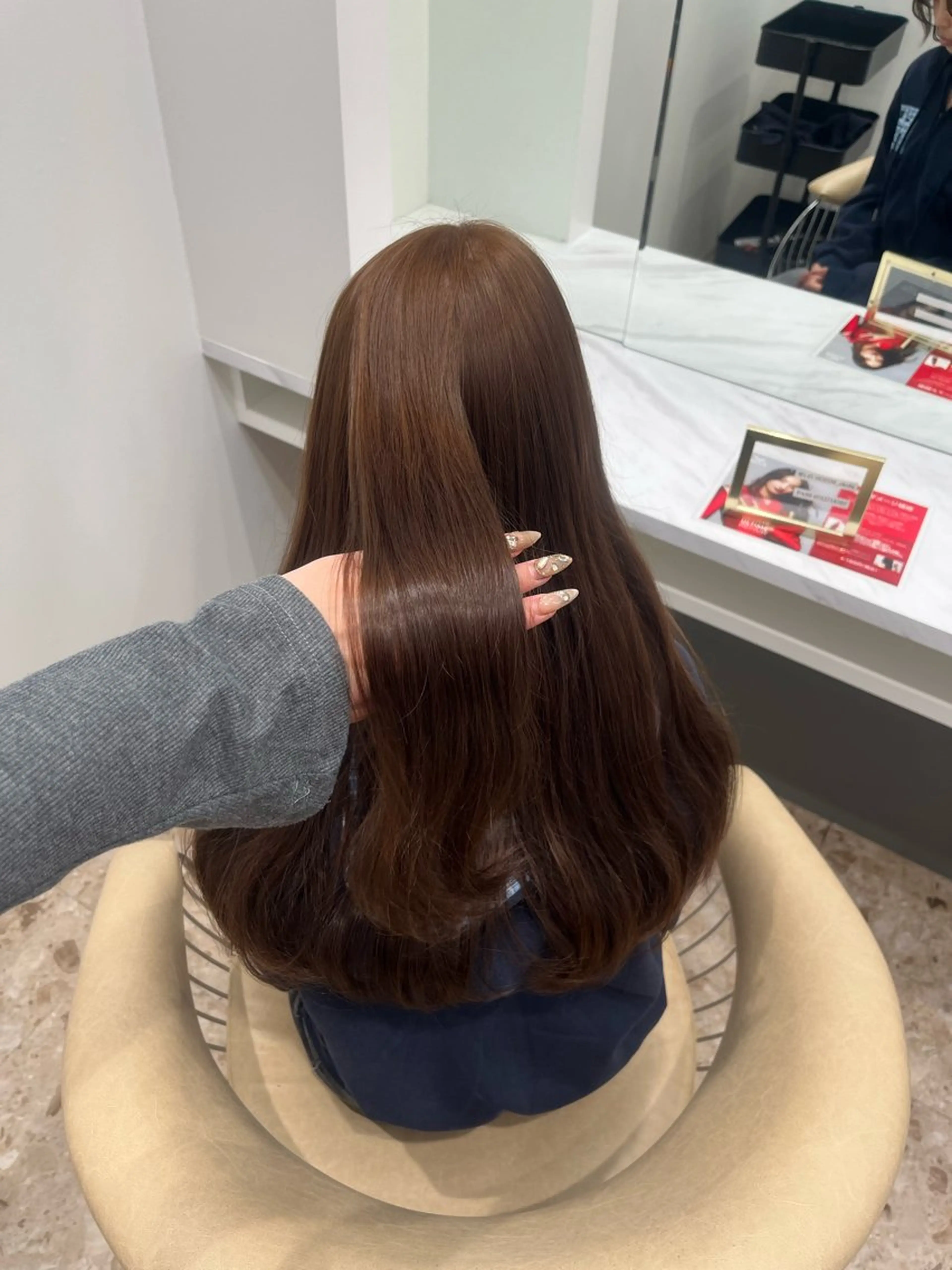 ロング カラー ヘアカラー トリートメント オリーブ/赤み消し 透明感/Akaneのヘアスタイル