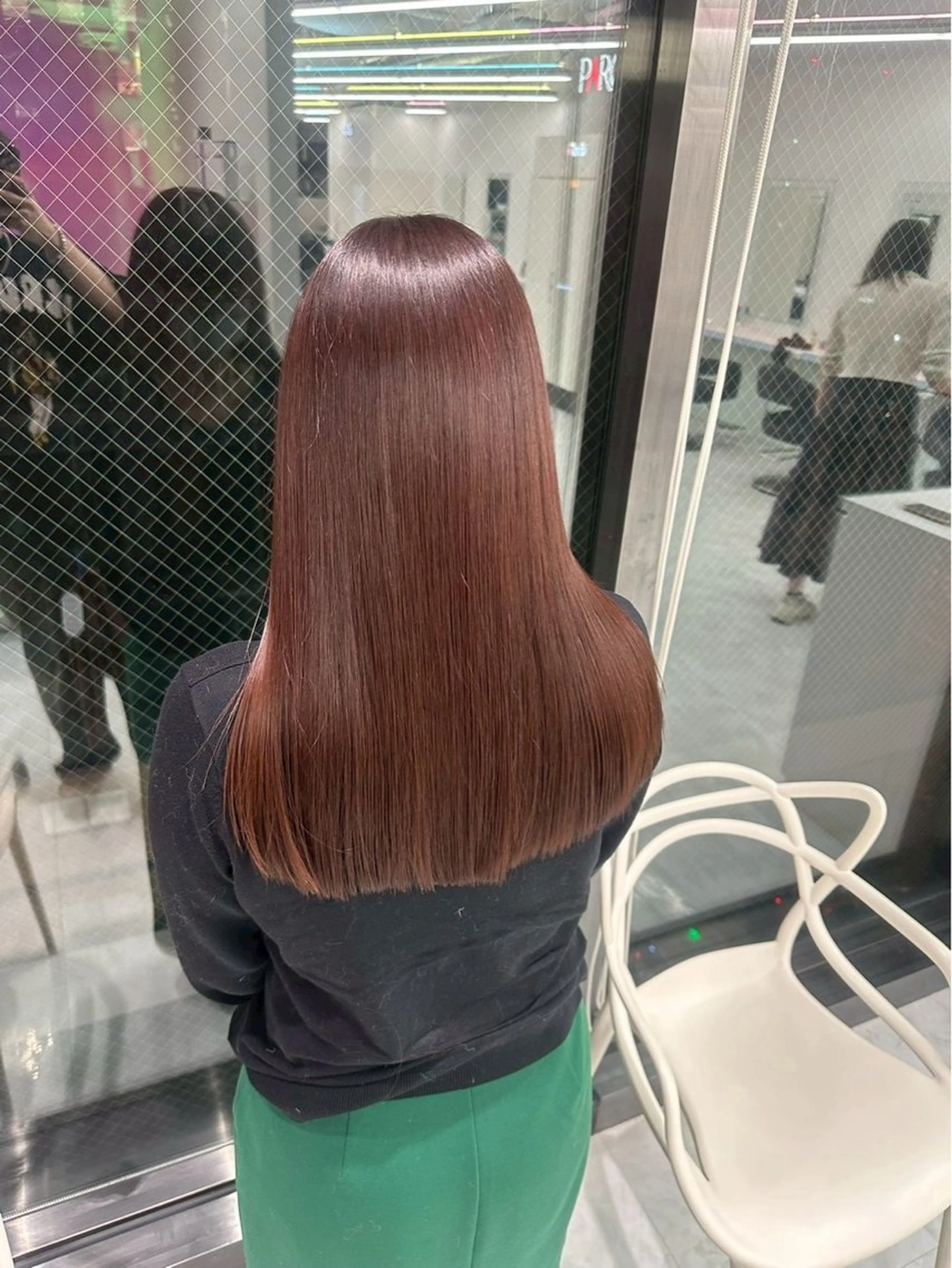 ロング カラー ヘアカラー トリートメント 💎トレンドカラー 💎桃羽のヘアスタイル