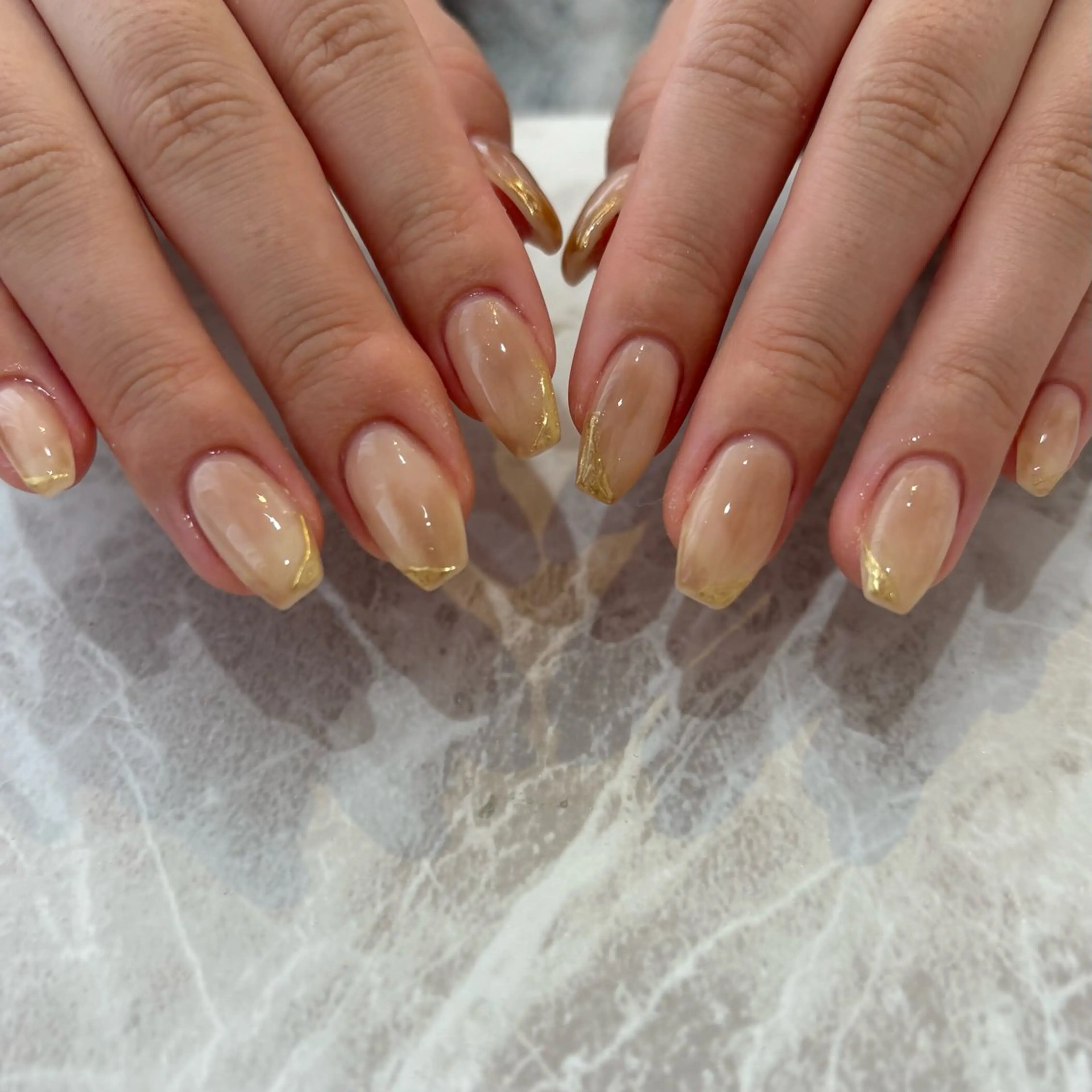 ネイル アートネイル ニュアンスネイル ハンドネイル private salon magique所属・Rina🫧 大阪/福島のネイルデザイン