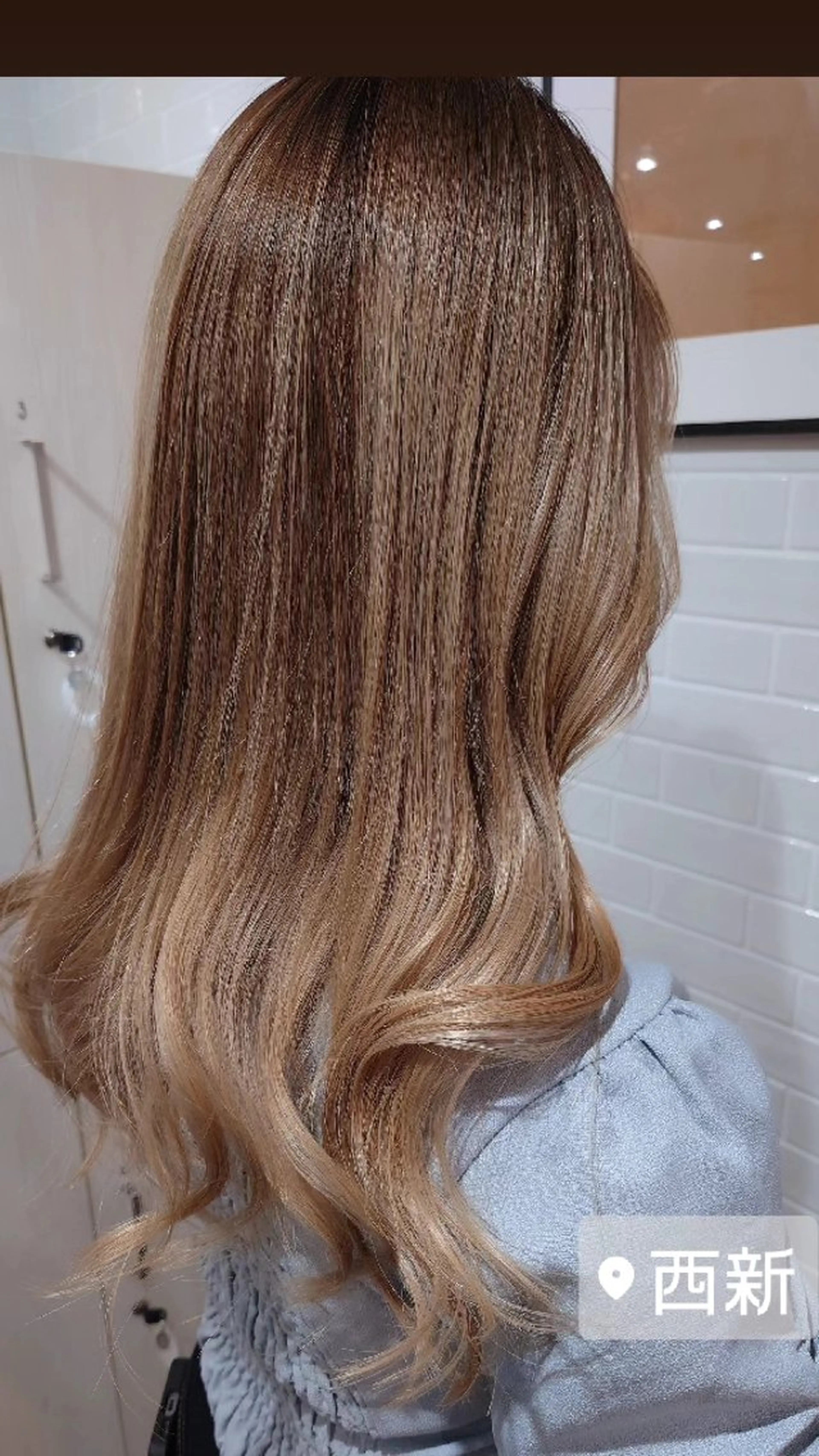 ロング ケアカラー 縮毛矯正✨艶髪　 シノハラ✨髪質改善のヘアスタイル