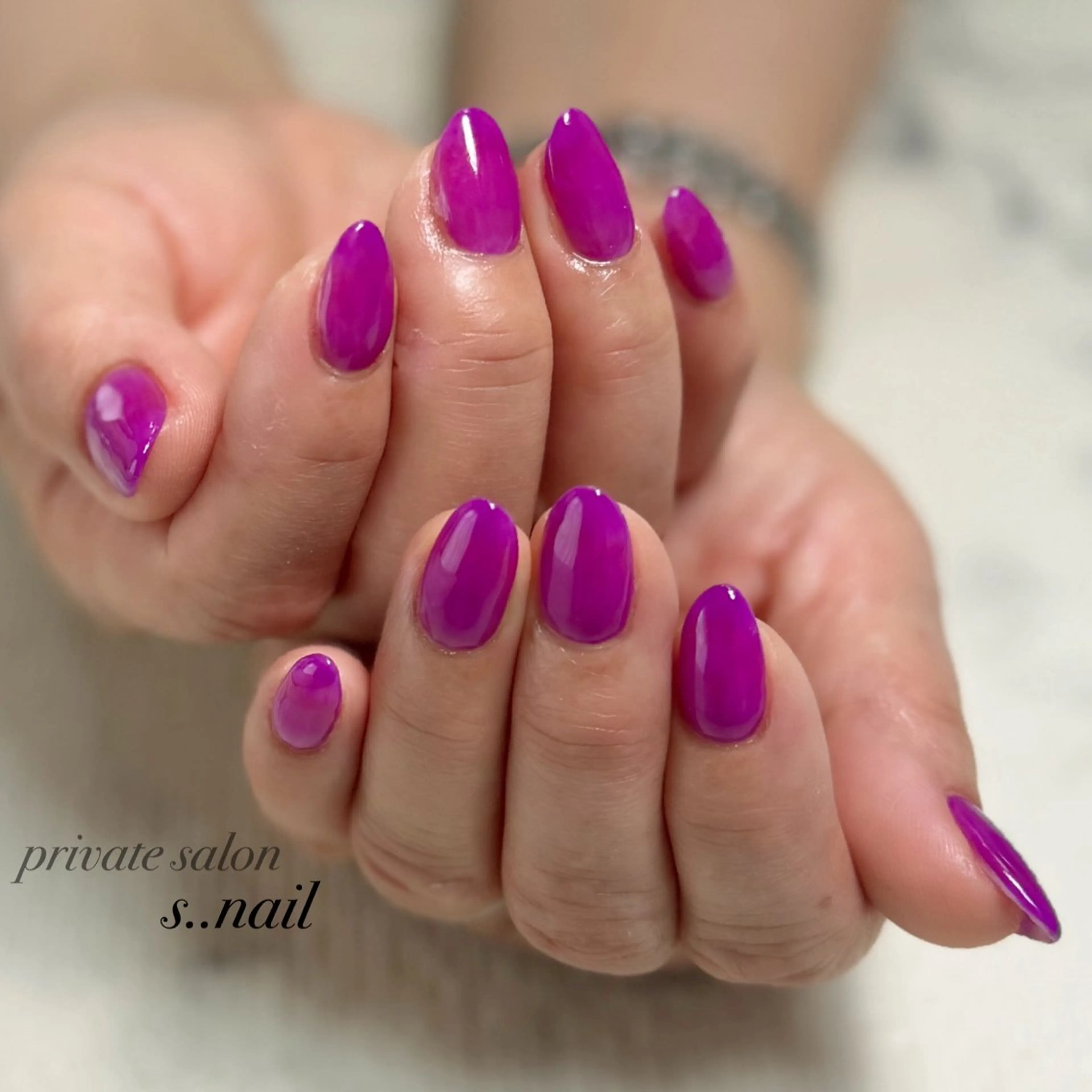 ネイル パープル ハンドネイル フットネイル s..nail / MORITAのネイルデザイン