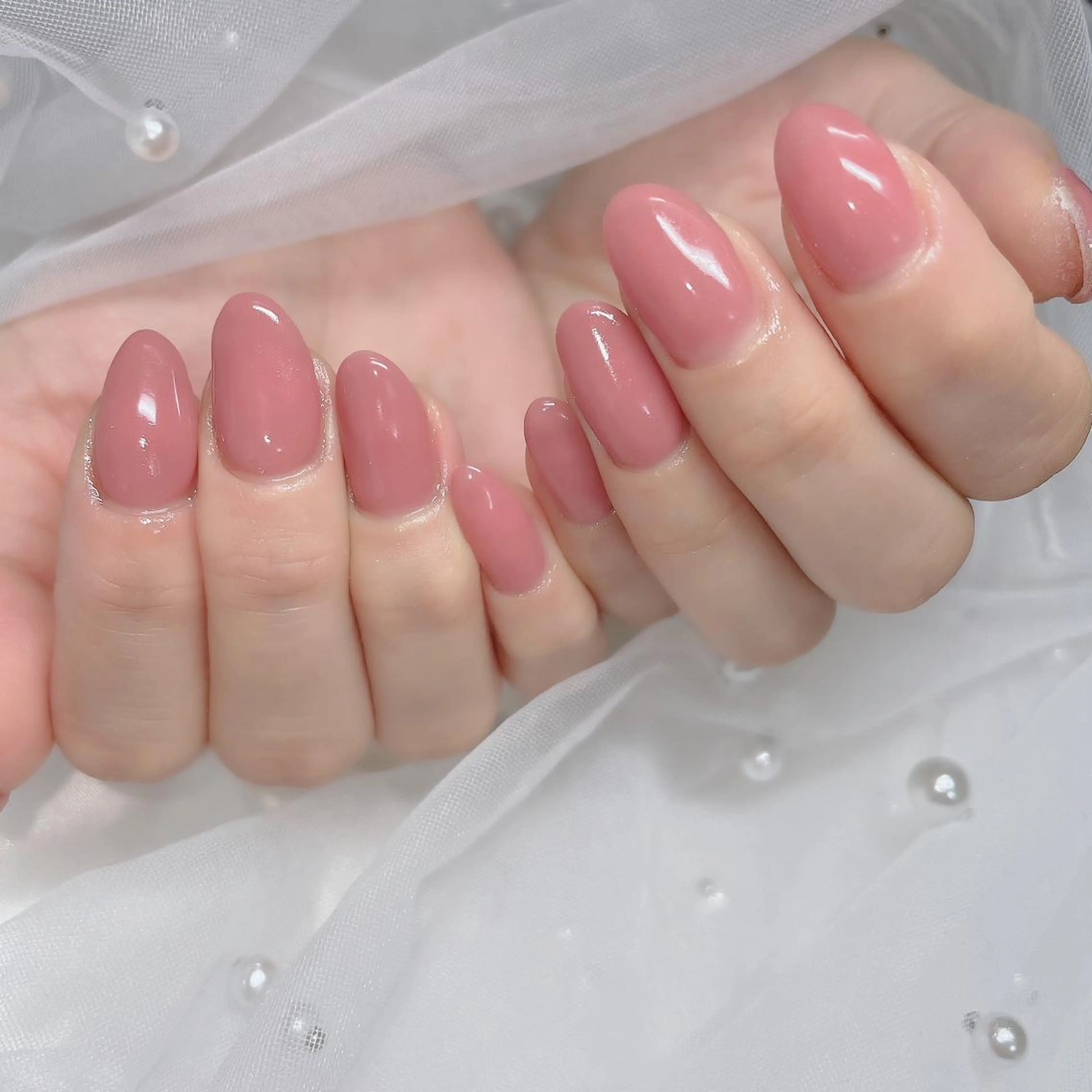 ネイル チークネイル フラッシュネイル フレンチネイル キラキラネイル 韓国ネイル ハンドネイル merci nailのネイルデザイン