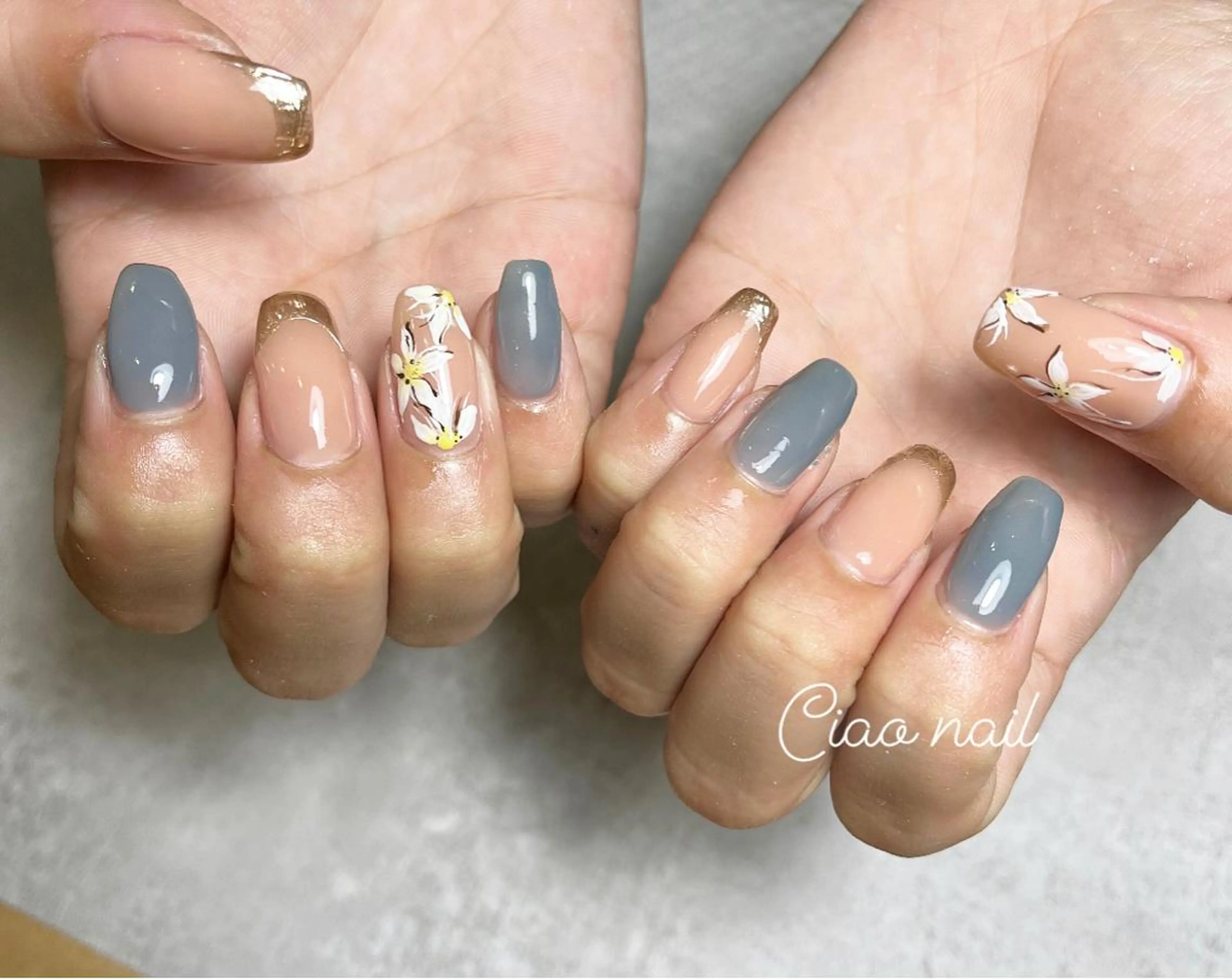ネイル フラワーネイル #Amin nail salonのネイルデザイン