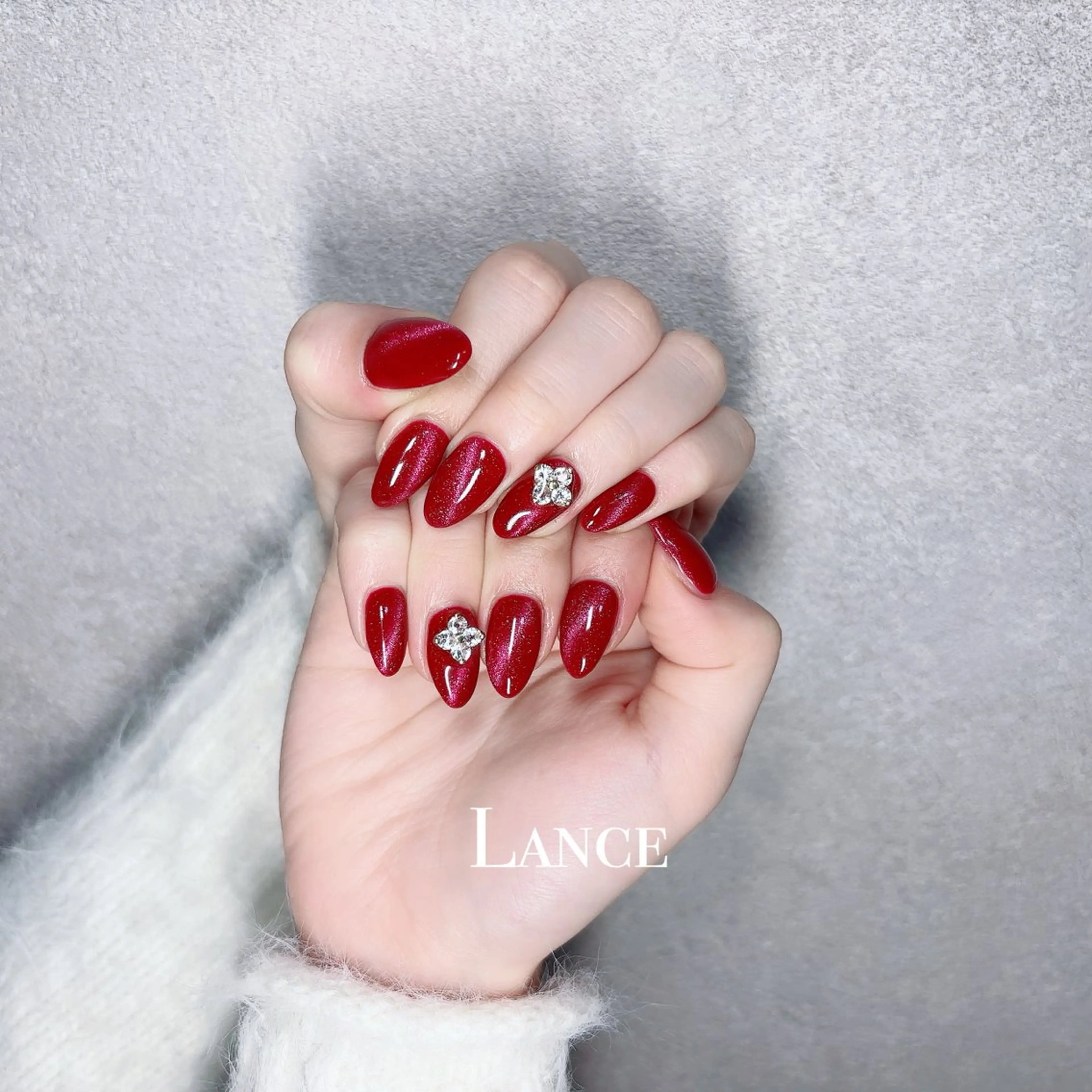 ネイル オーロラネイル フットネイル キラキラネイル 韓国ネイル マグネットネイル ハンドネイル Lance nailのネイルデザイン