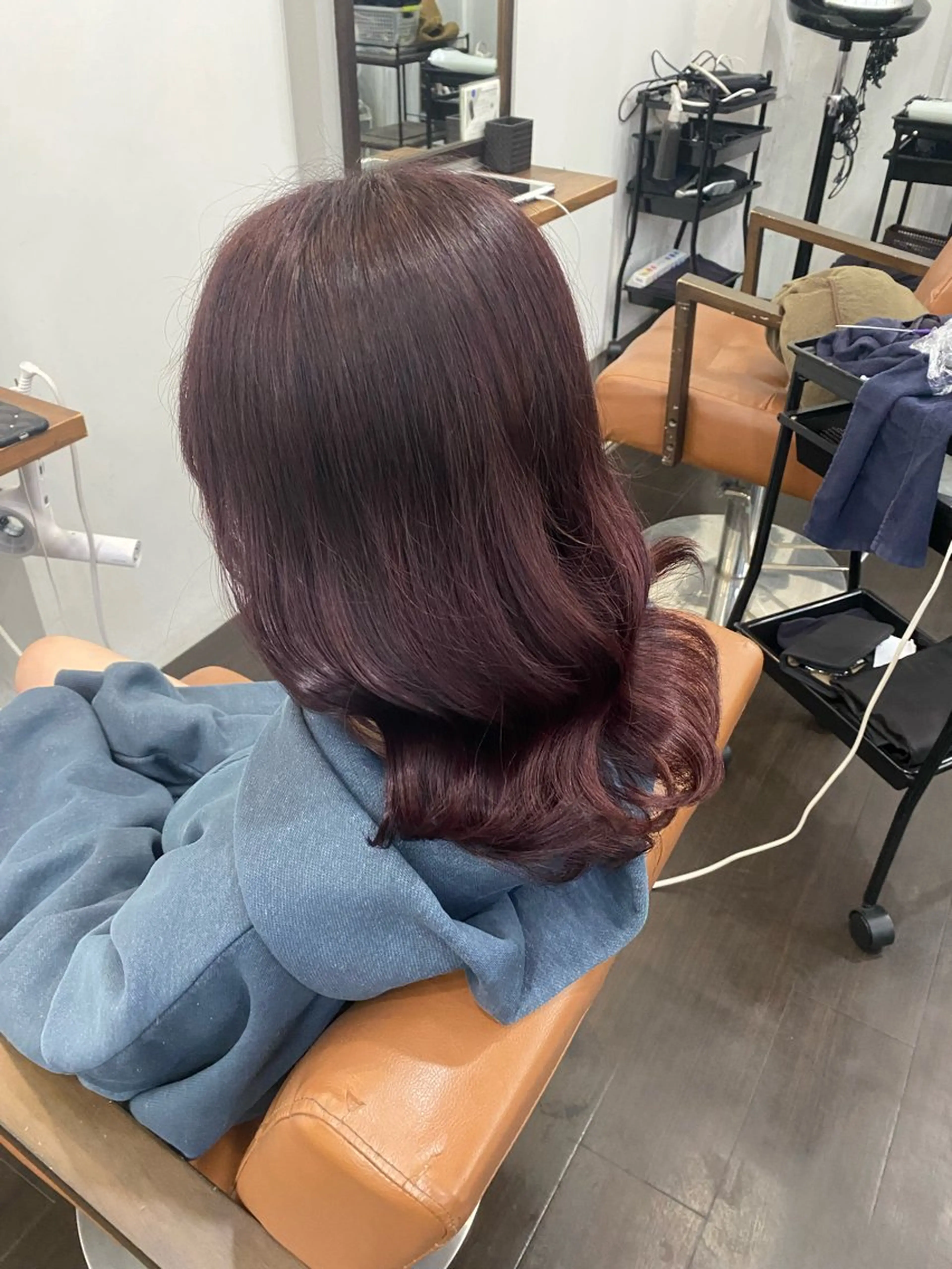 セミロング カラー ヘアアレンジ 🍒ᩚ名駅/艶髪 縮毛矯正/あゆ🍒ᩚのヘアスタイル