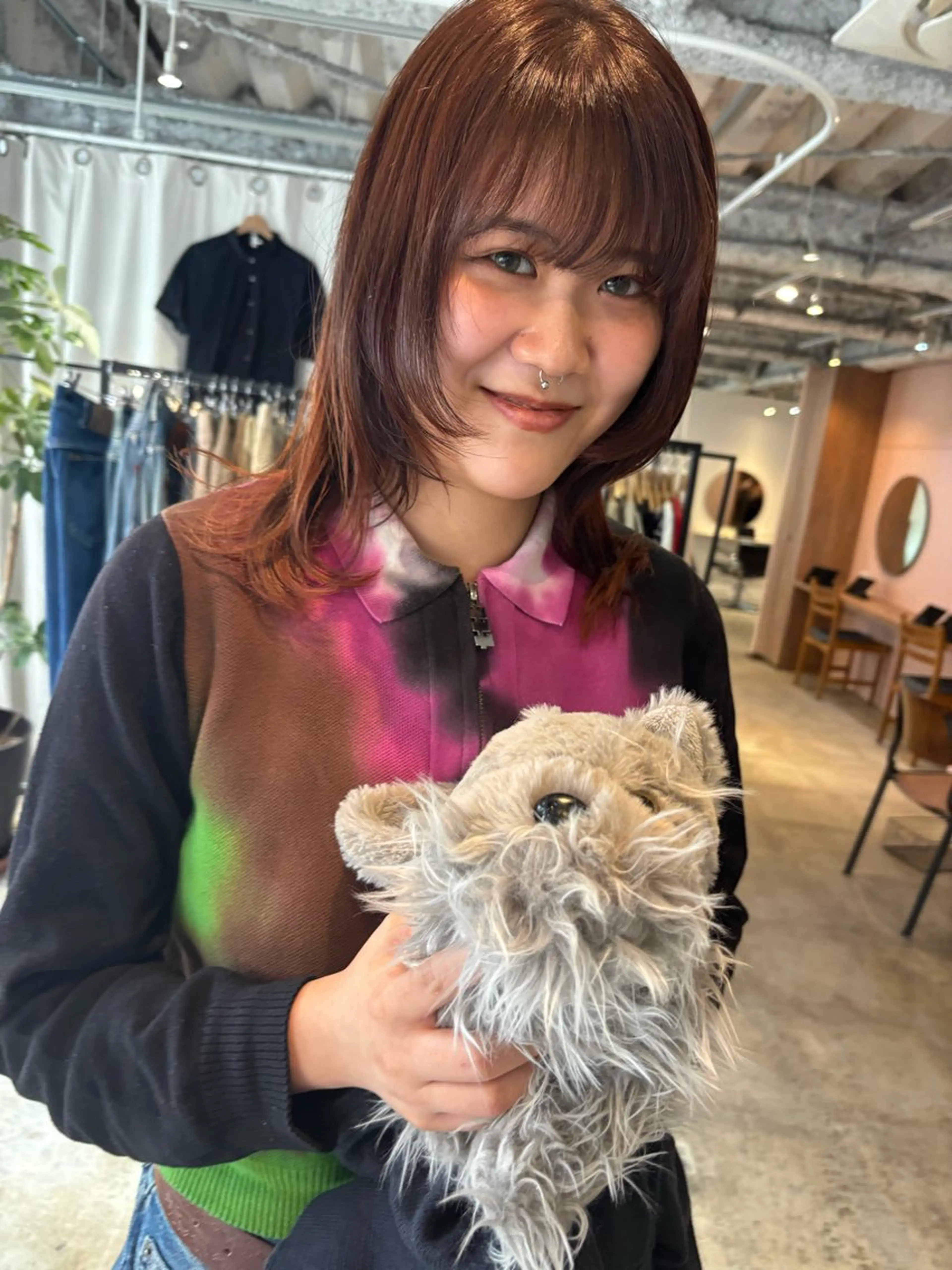 セミロング カラー カット ヘアカラー トリートメント Hayashi Shioriのヘアスタイル