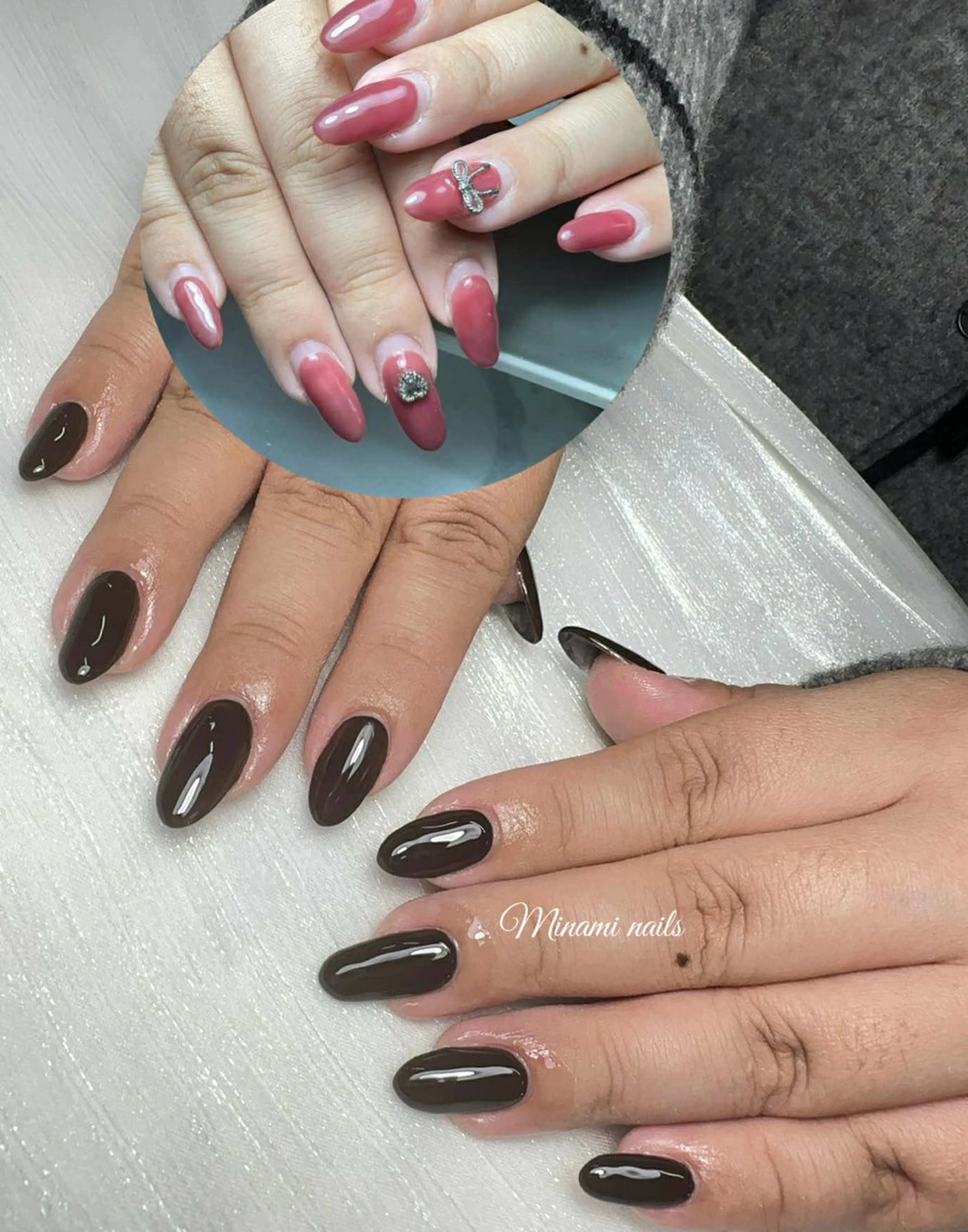 ネイル アートネイル オーロラネイル ガーリー キラキラネイル 韓国ネイル Minami Nailsのネイルデザイン